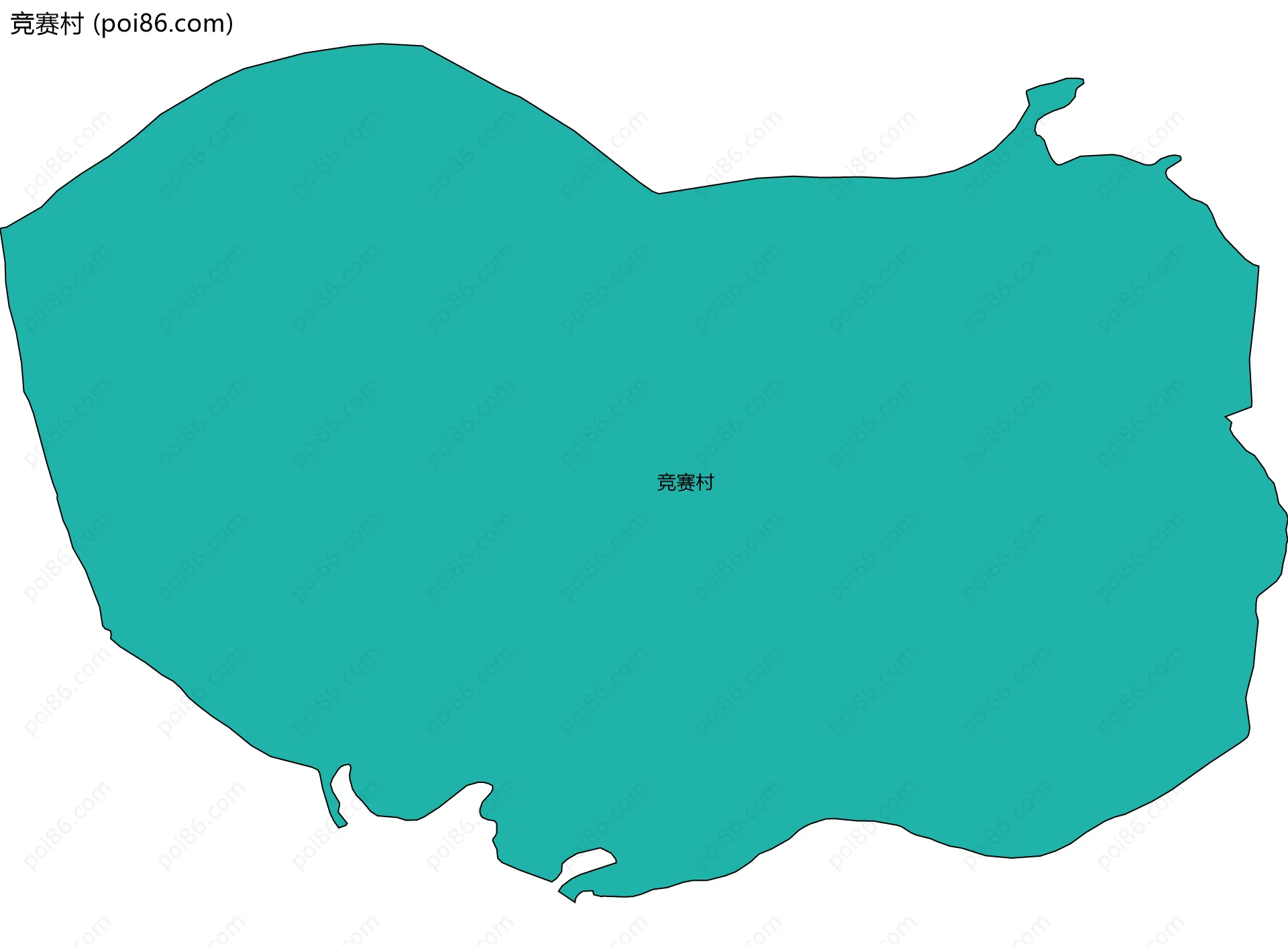 竞赛村边界地图