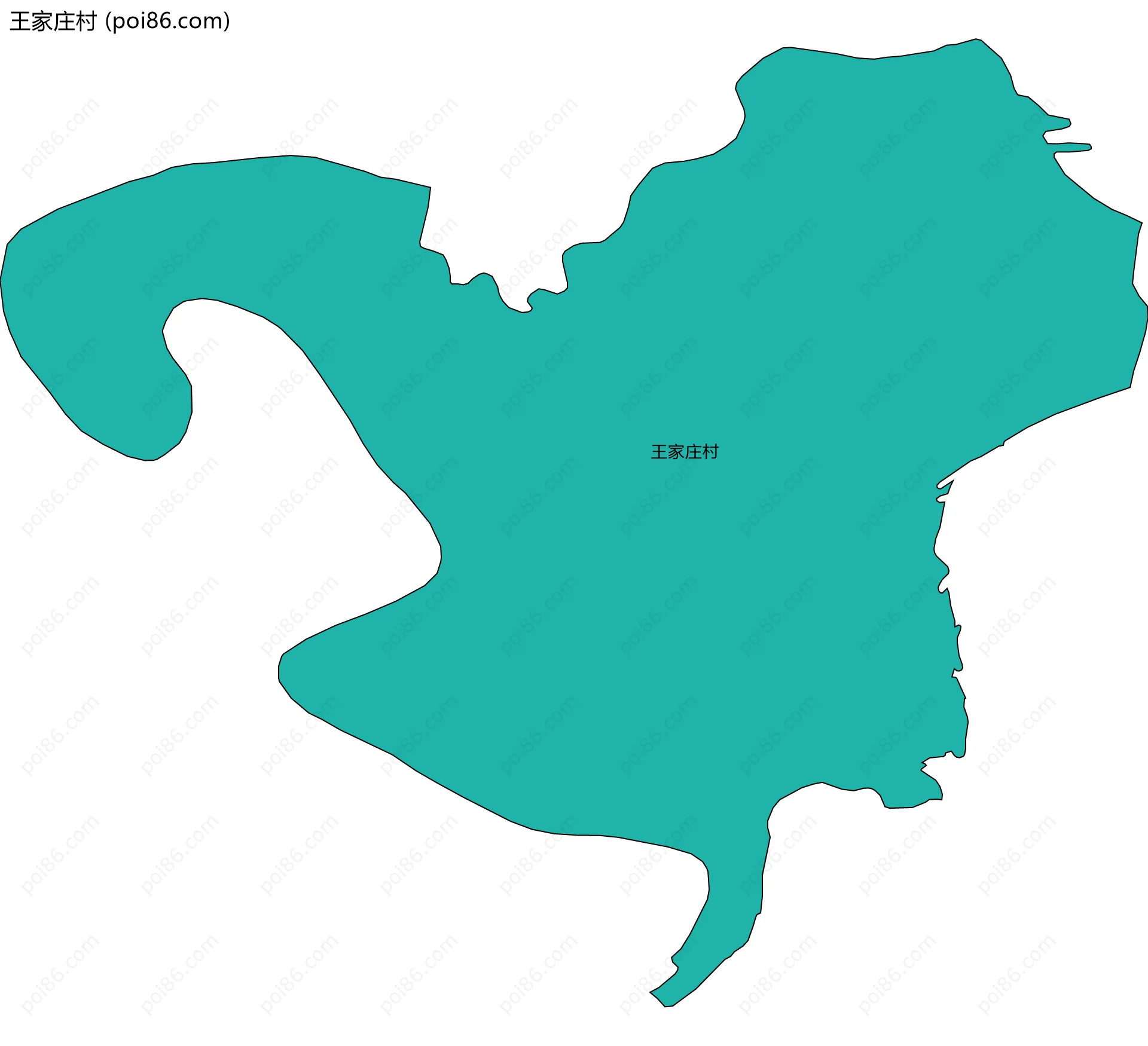 王家庄村边界地图