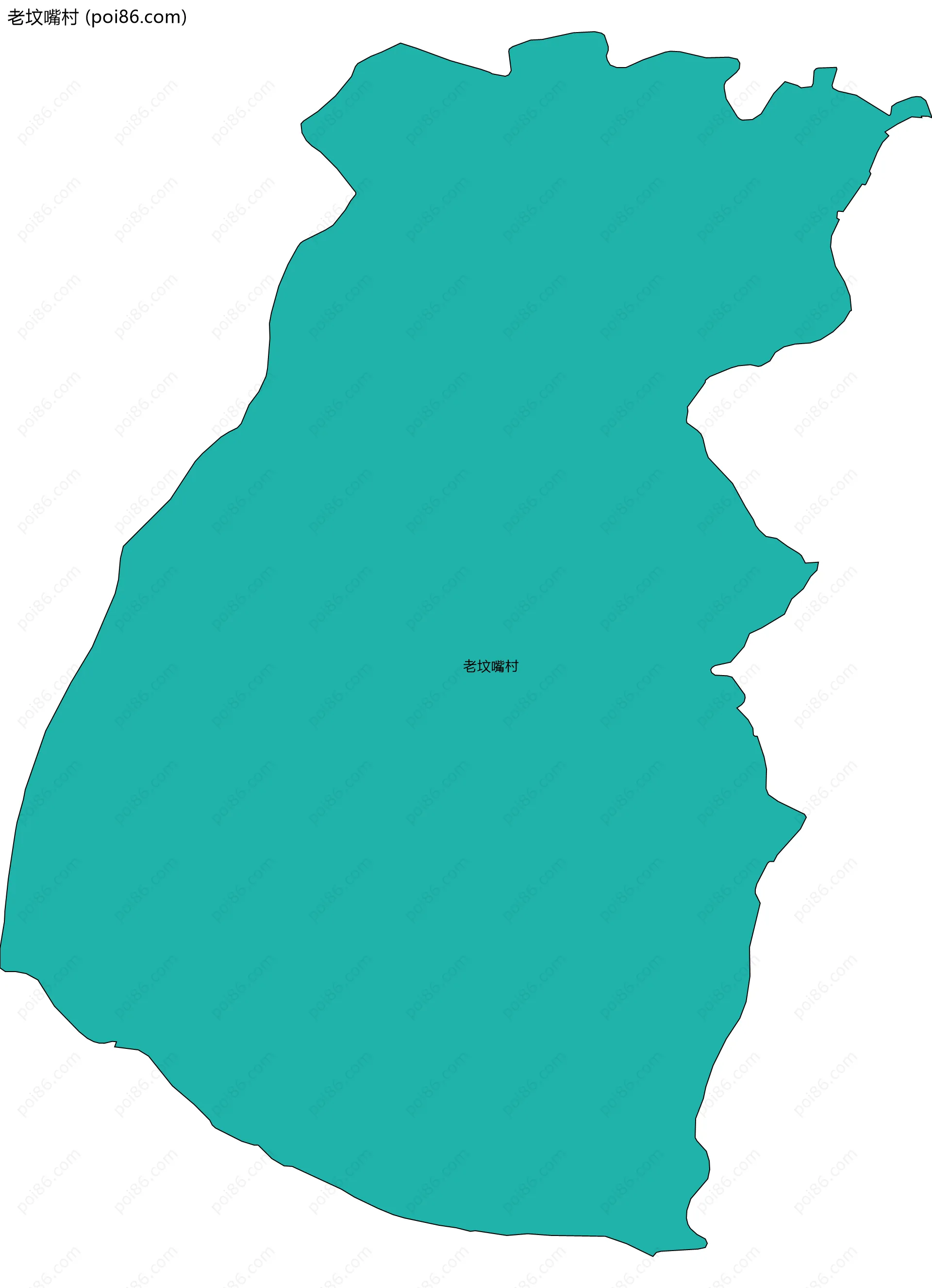 老坟嘴村边界地图