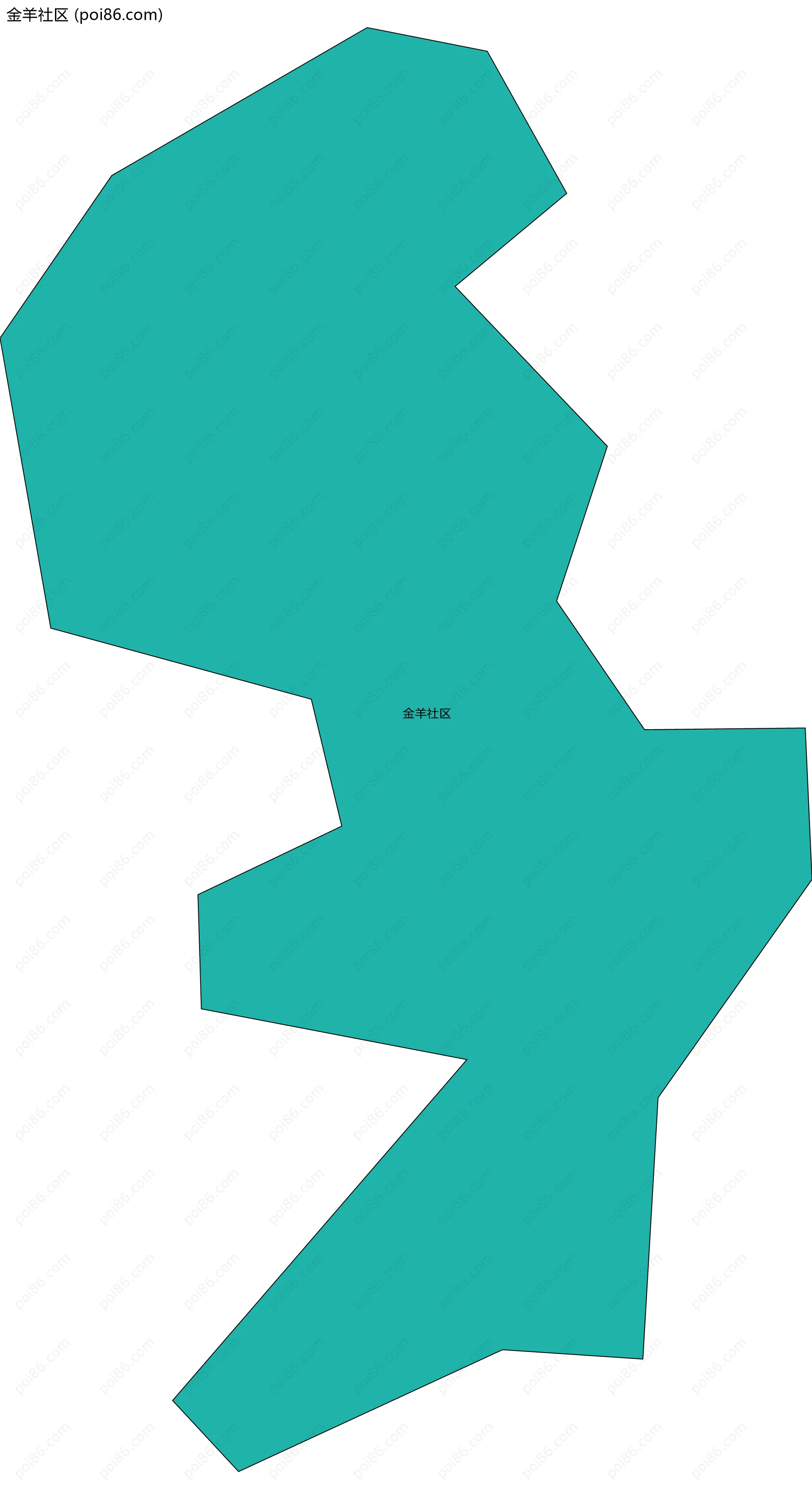 金羊社区边界地图