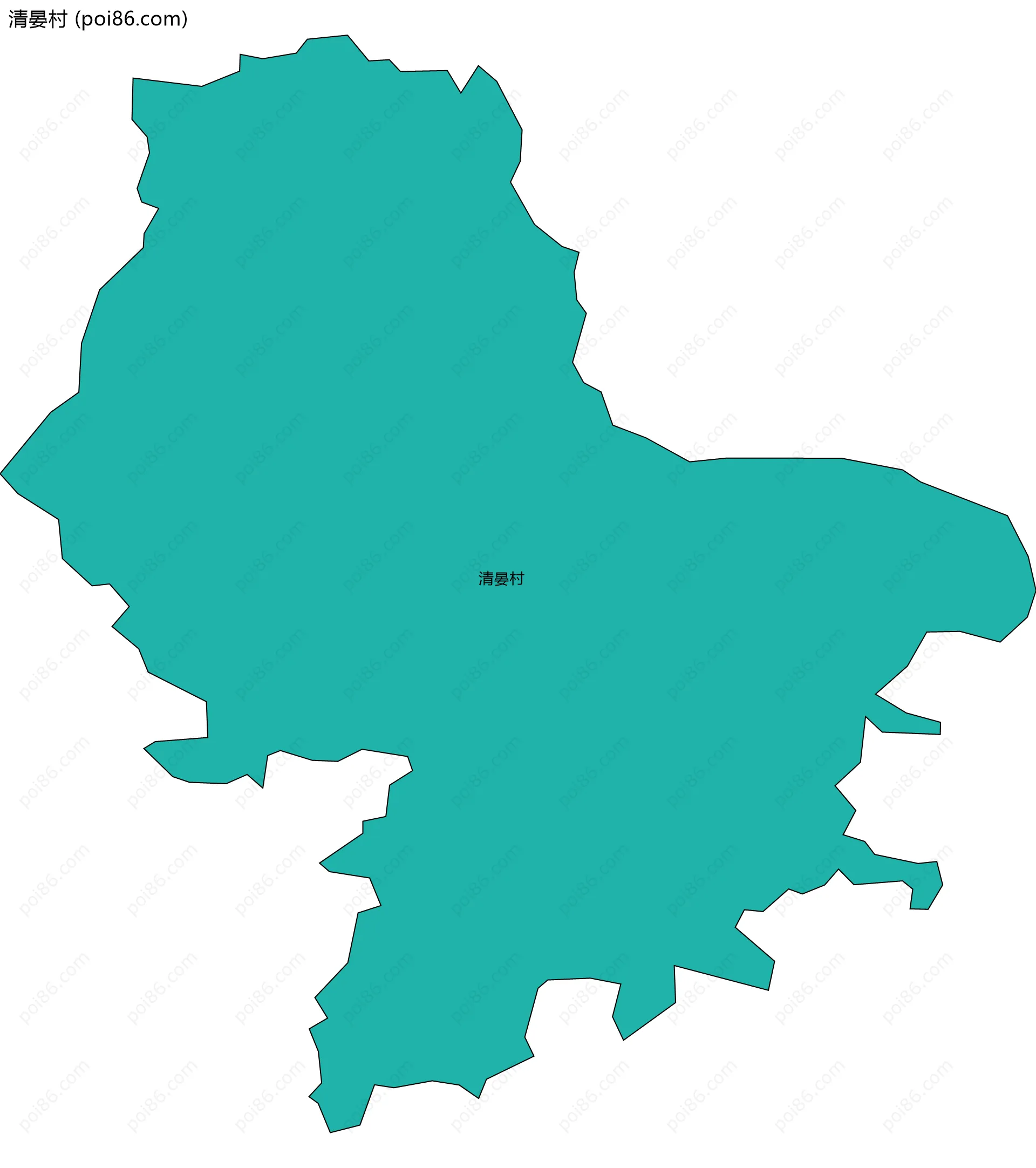 清晏村边界地图