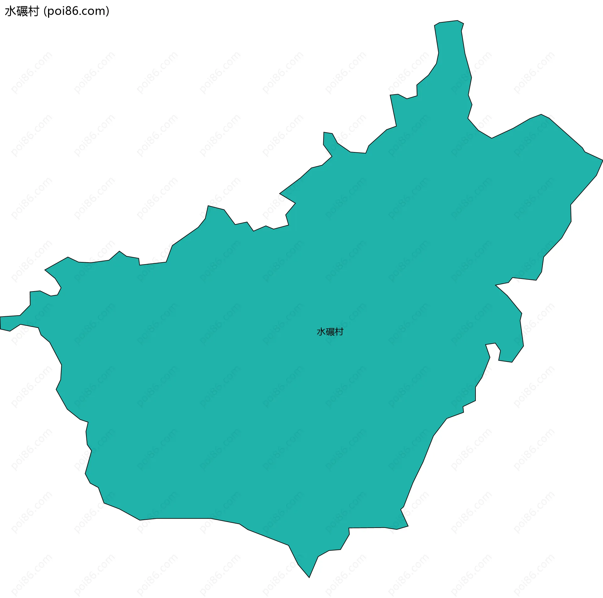 水碾村边界地图