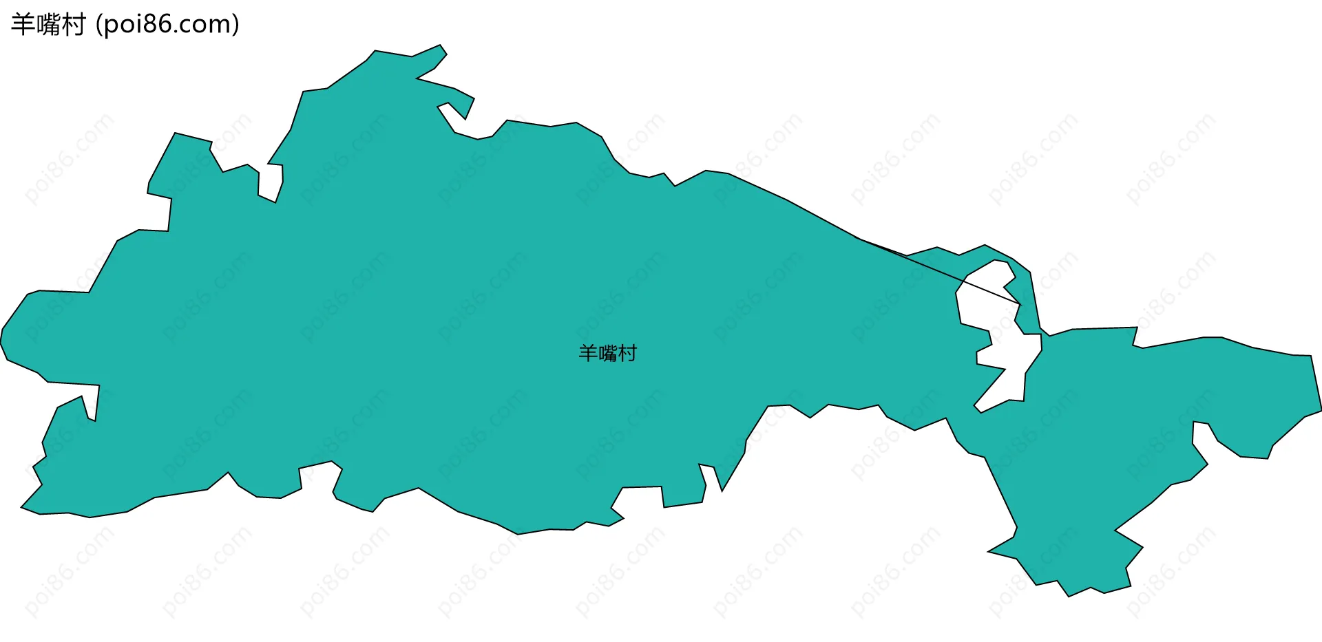 羊嘴村边界地图