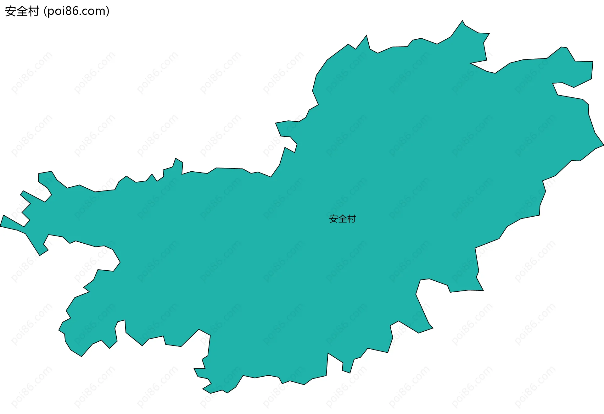 安全村边界地图