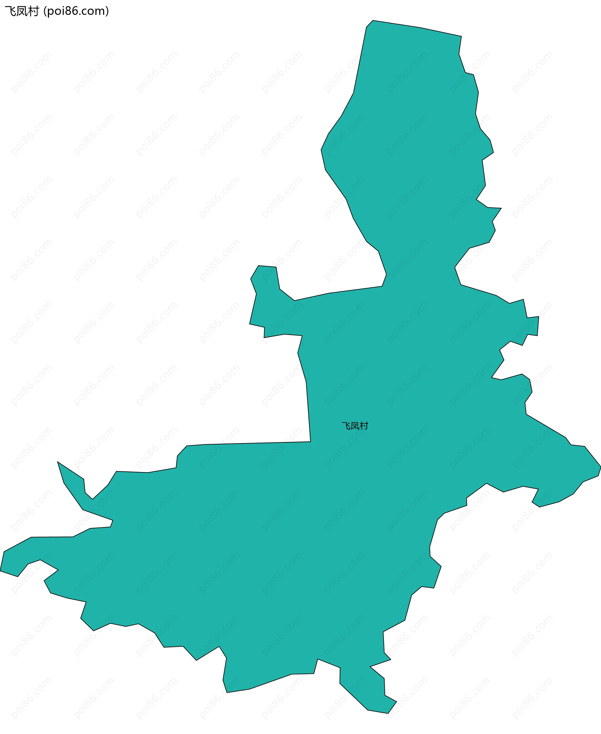 飞凤村边界地图