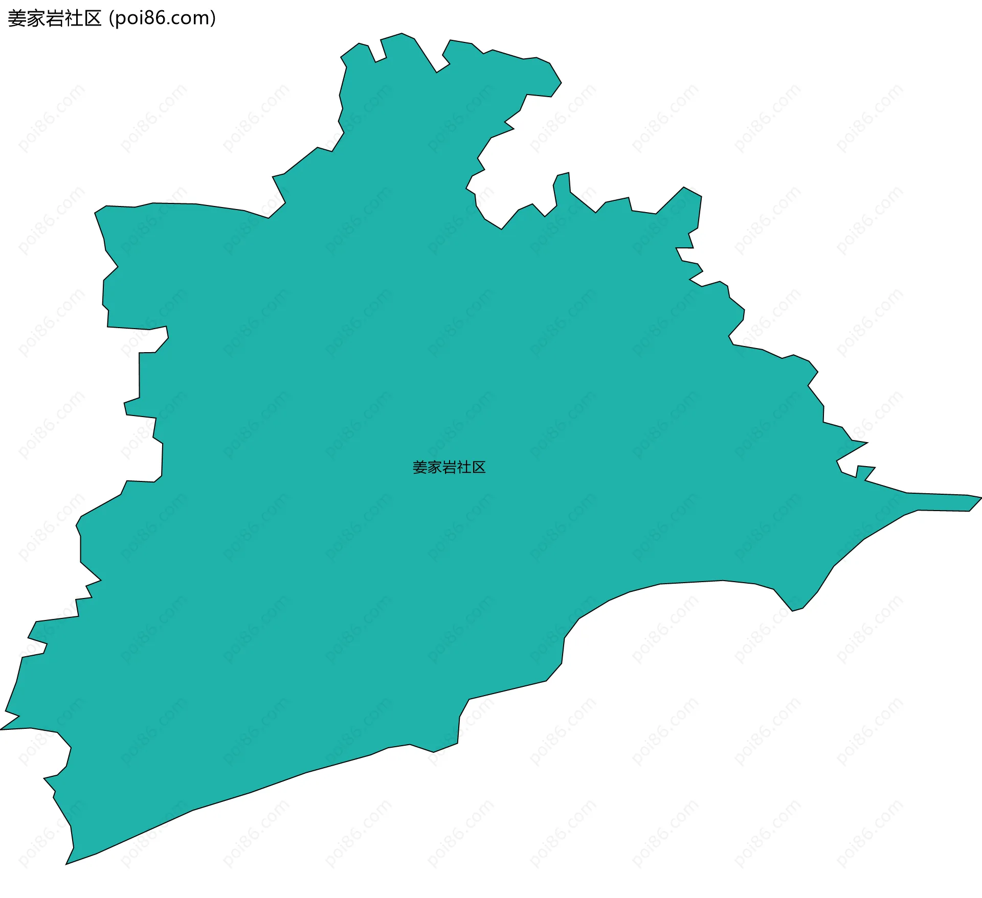 姜家岩社区边界地图