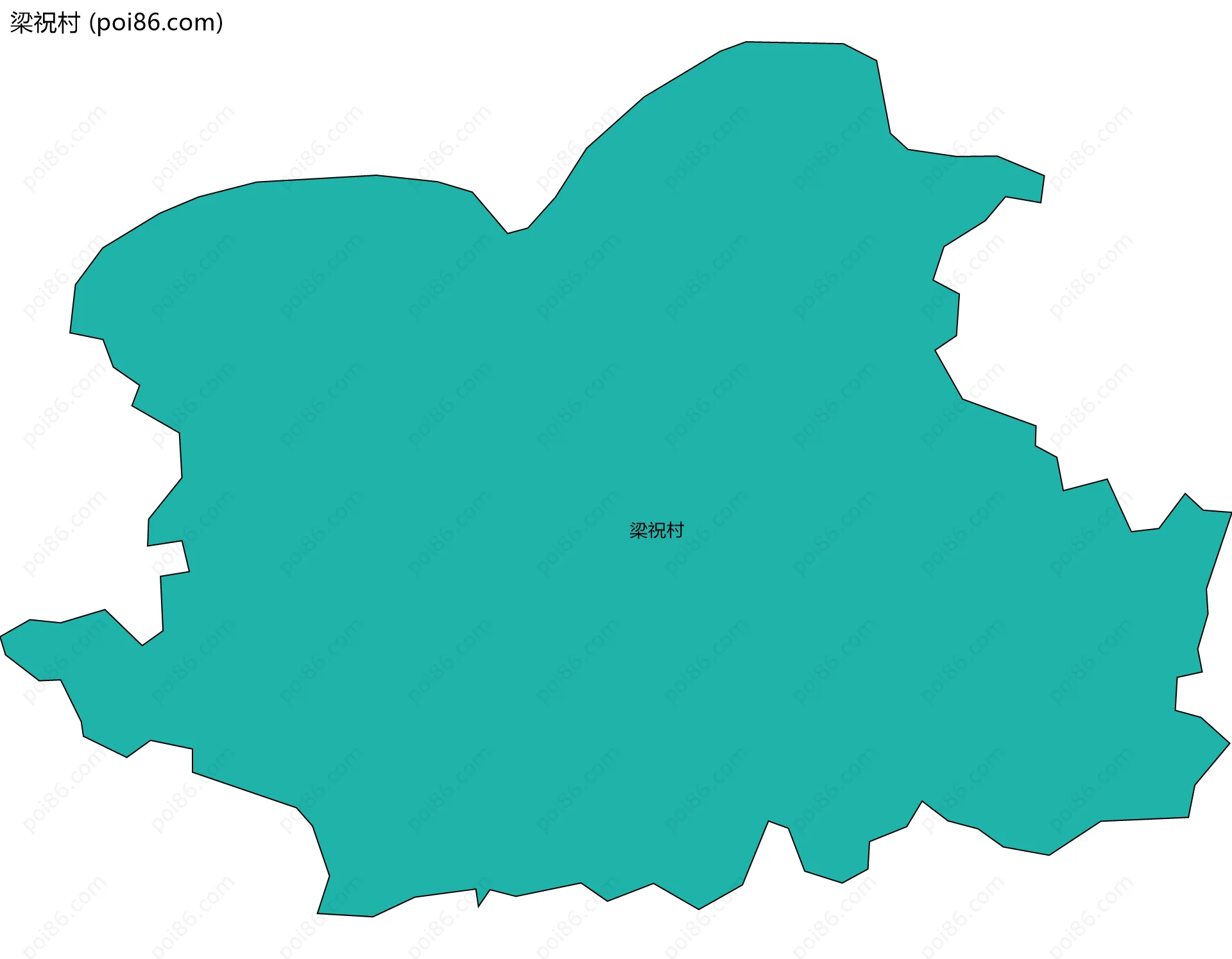 梁祝村边界地图