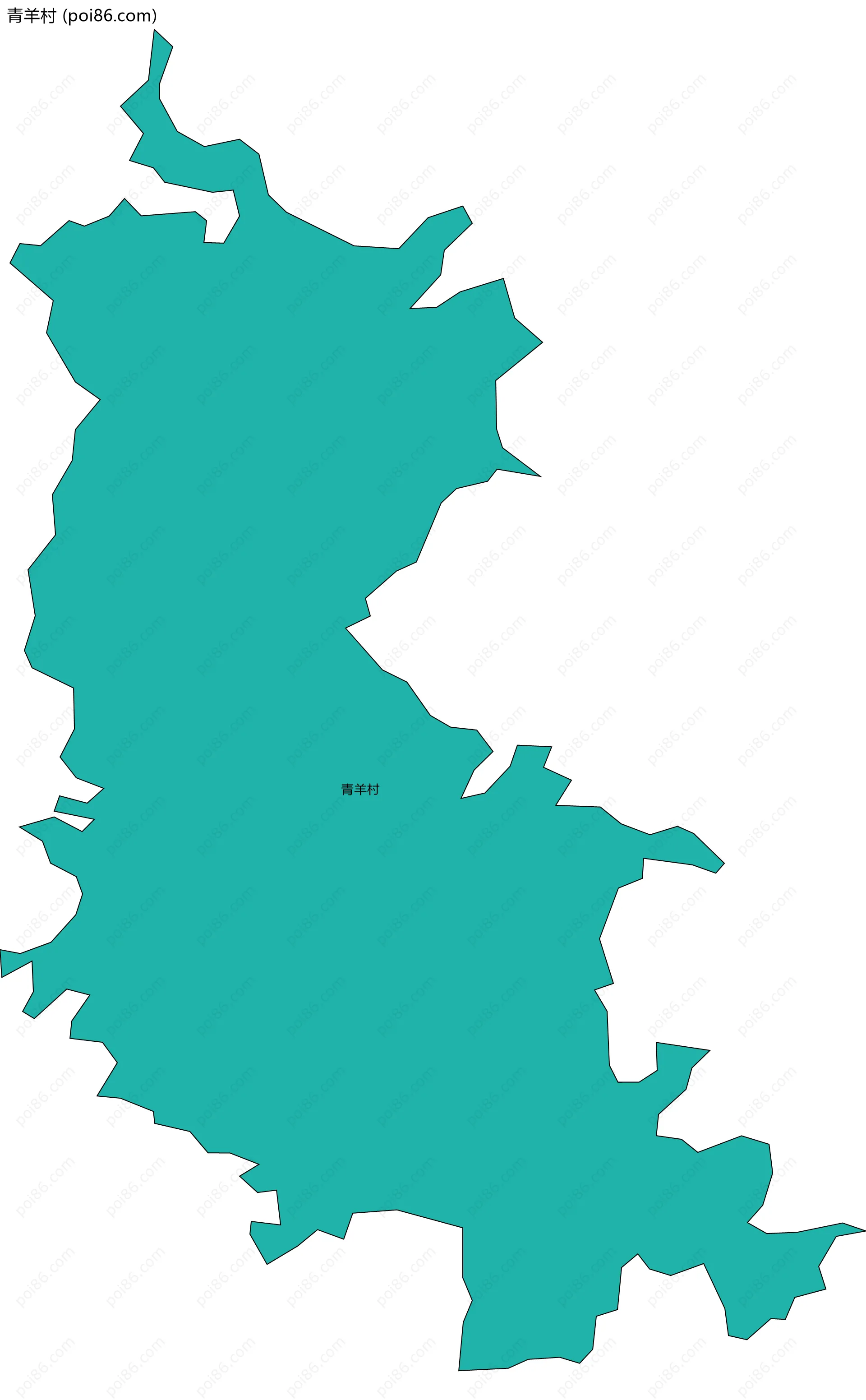 青羊村边界地图