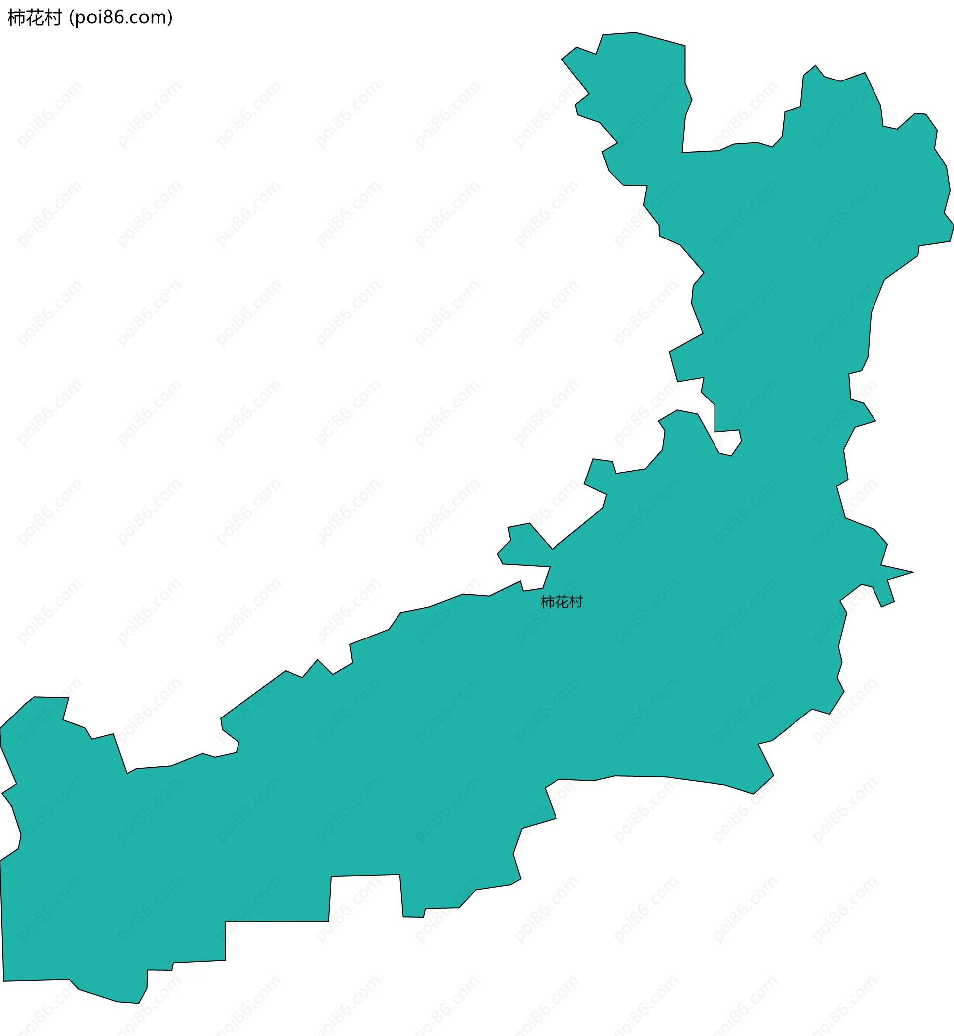 柿花村边界地图