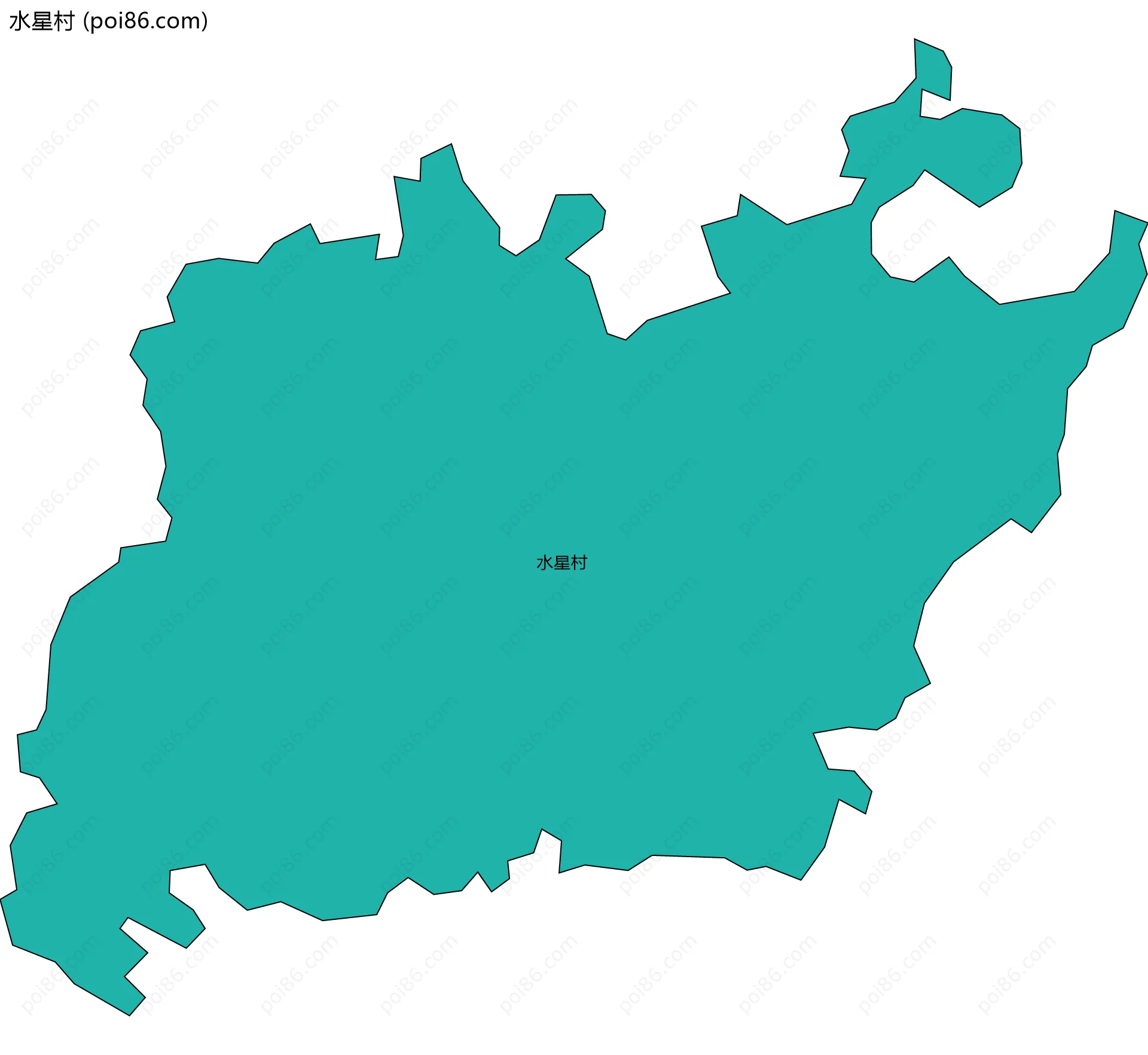 水星村边界地图