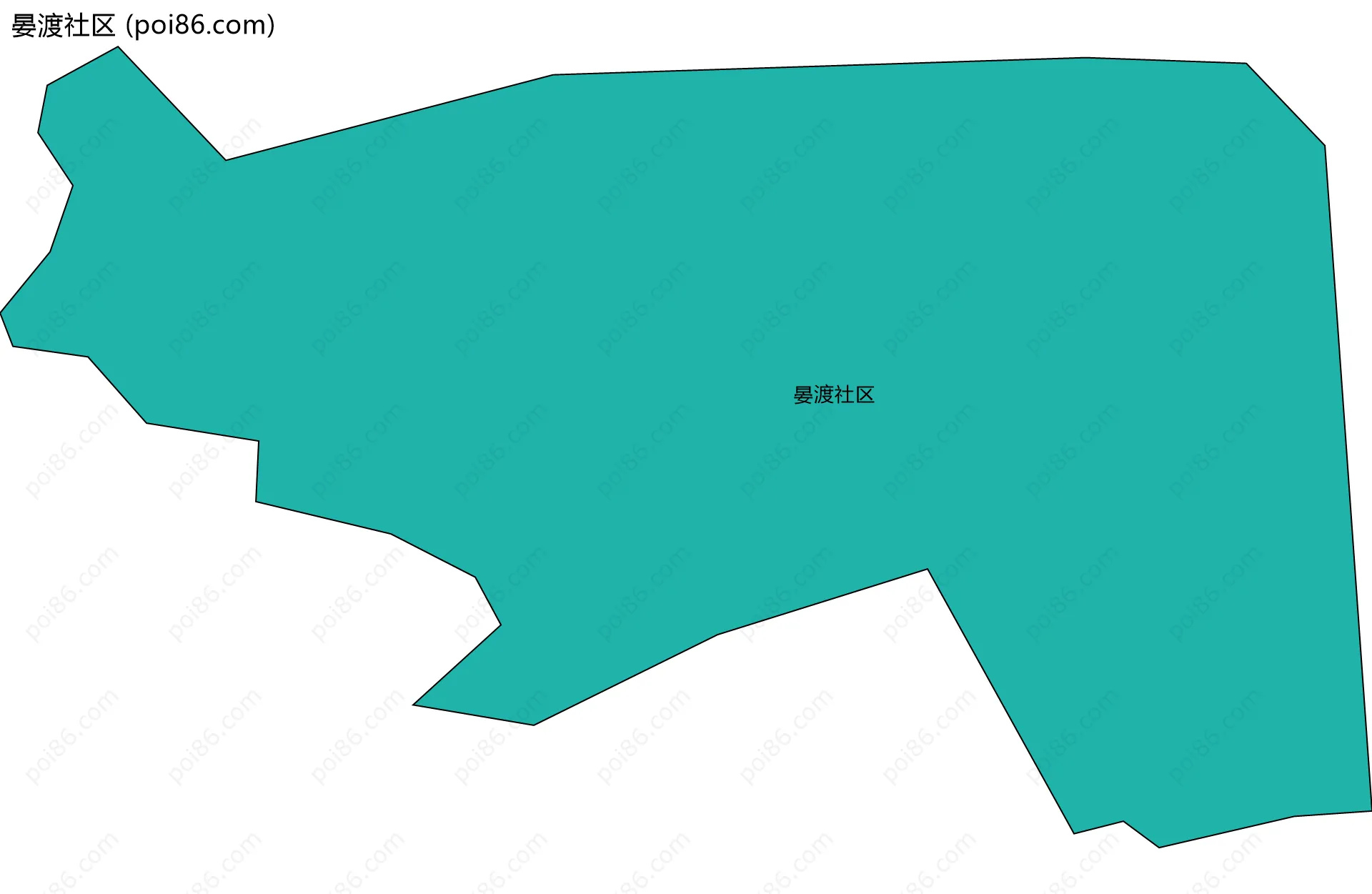 晏渡社区边界地图