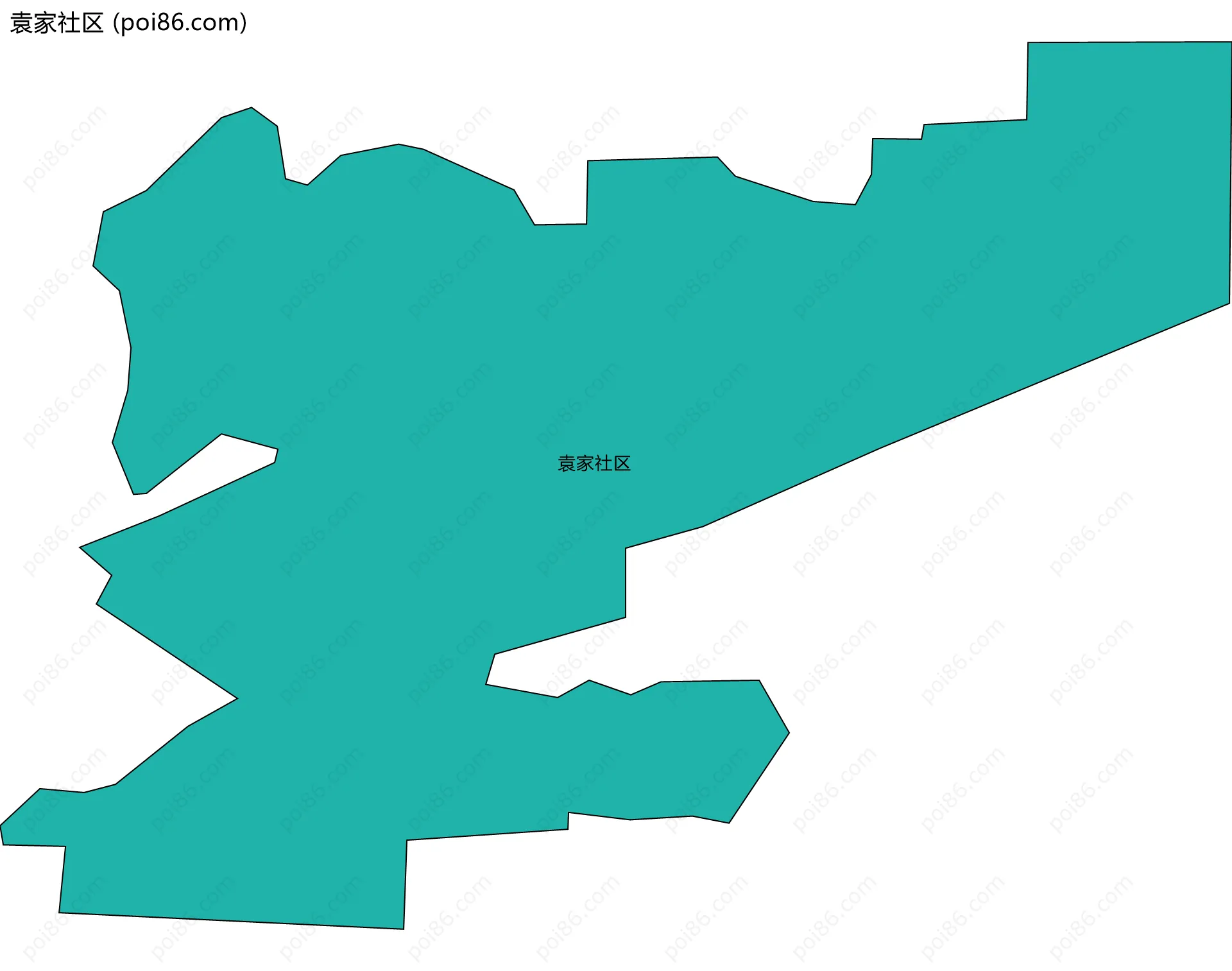 袁家社区边界地图