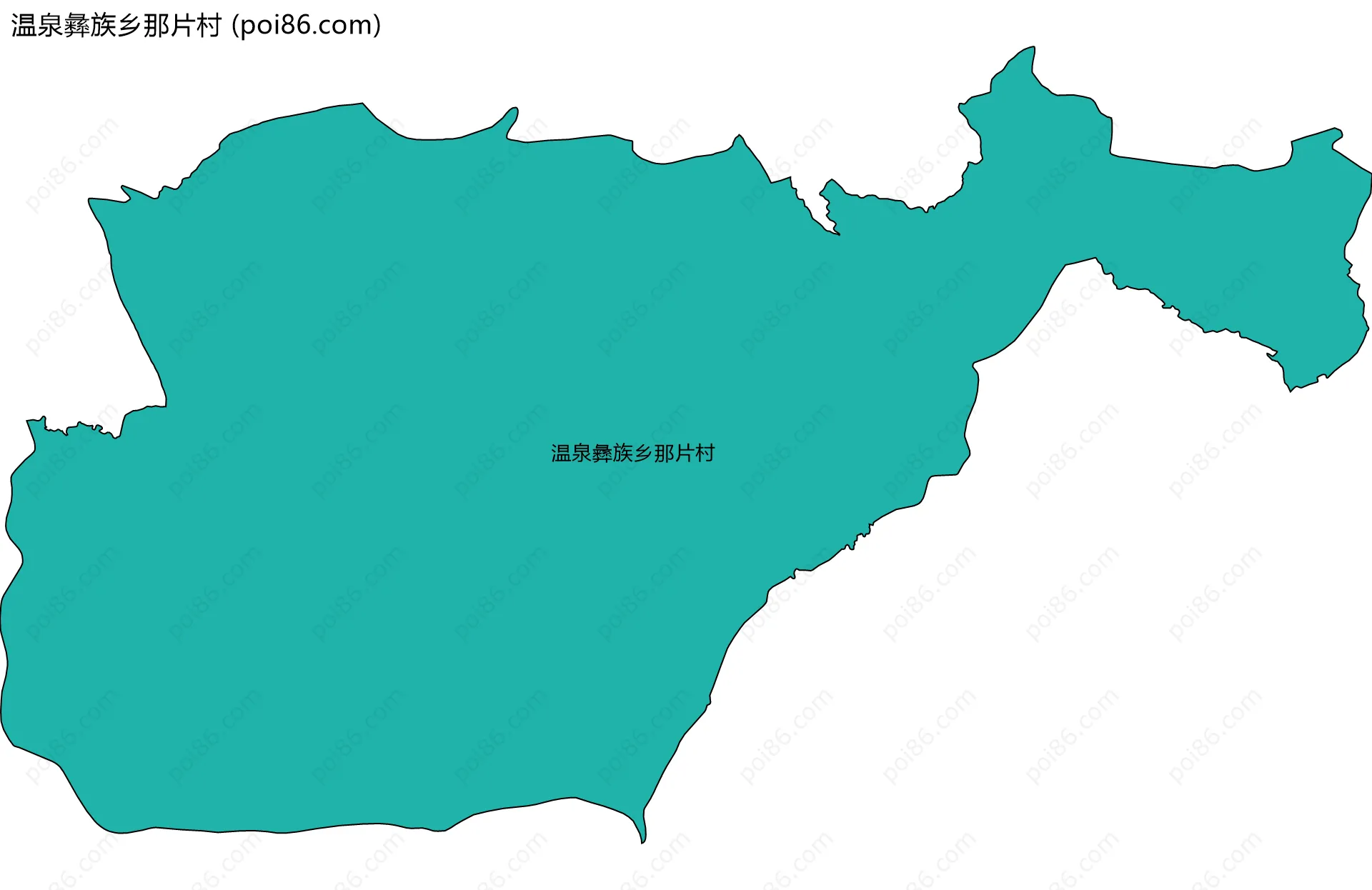 温泉彝族乡那片村边界地图