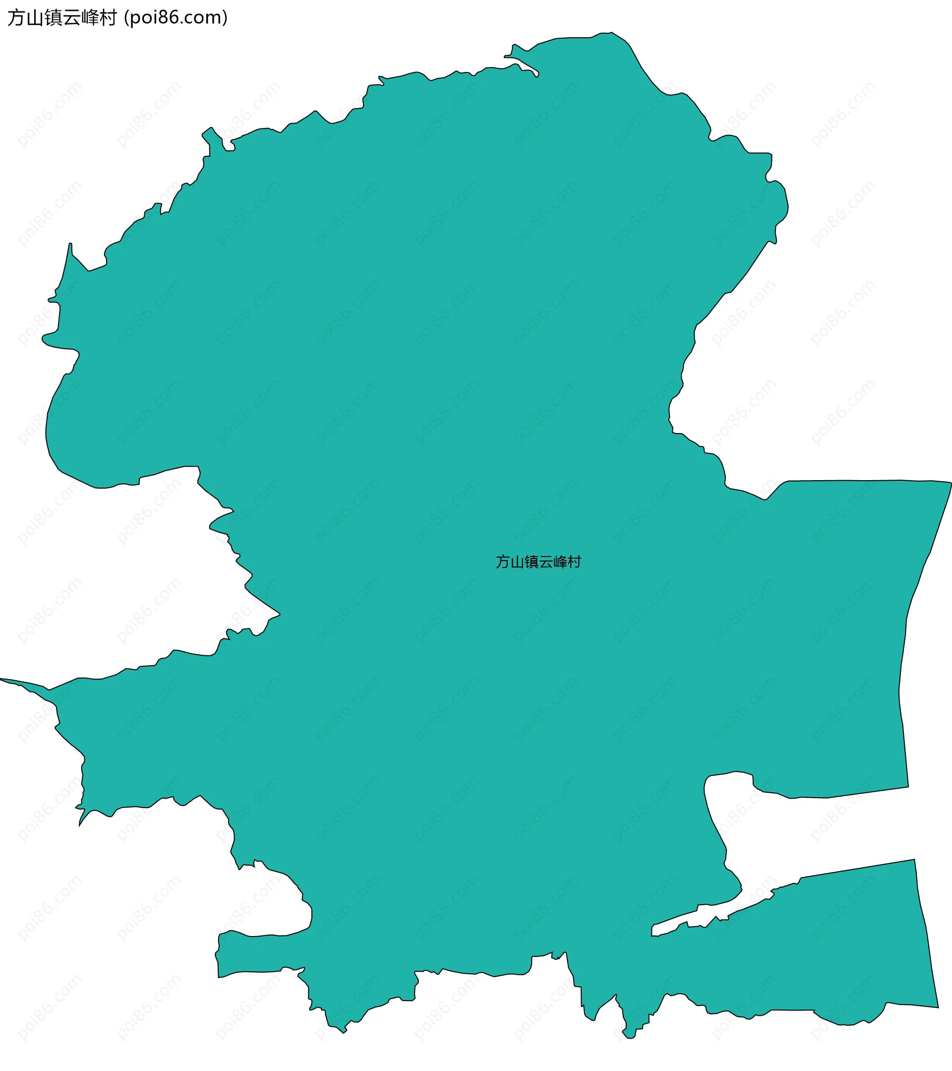 方山镇云峰村边界地图