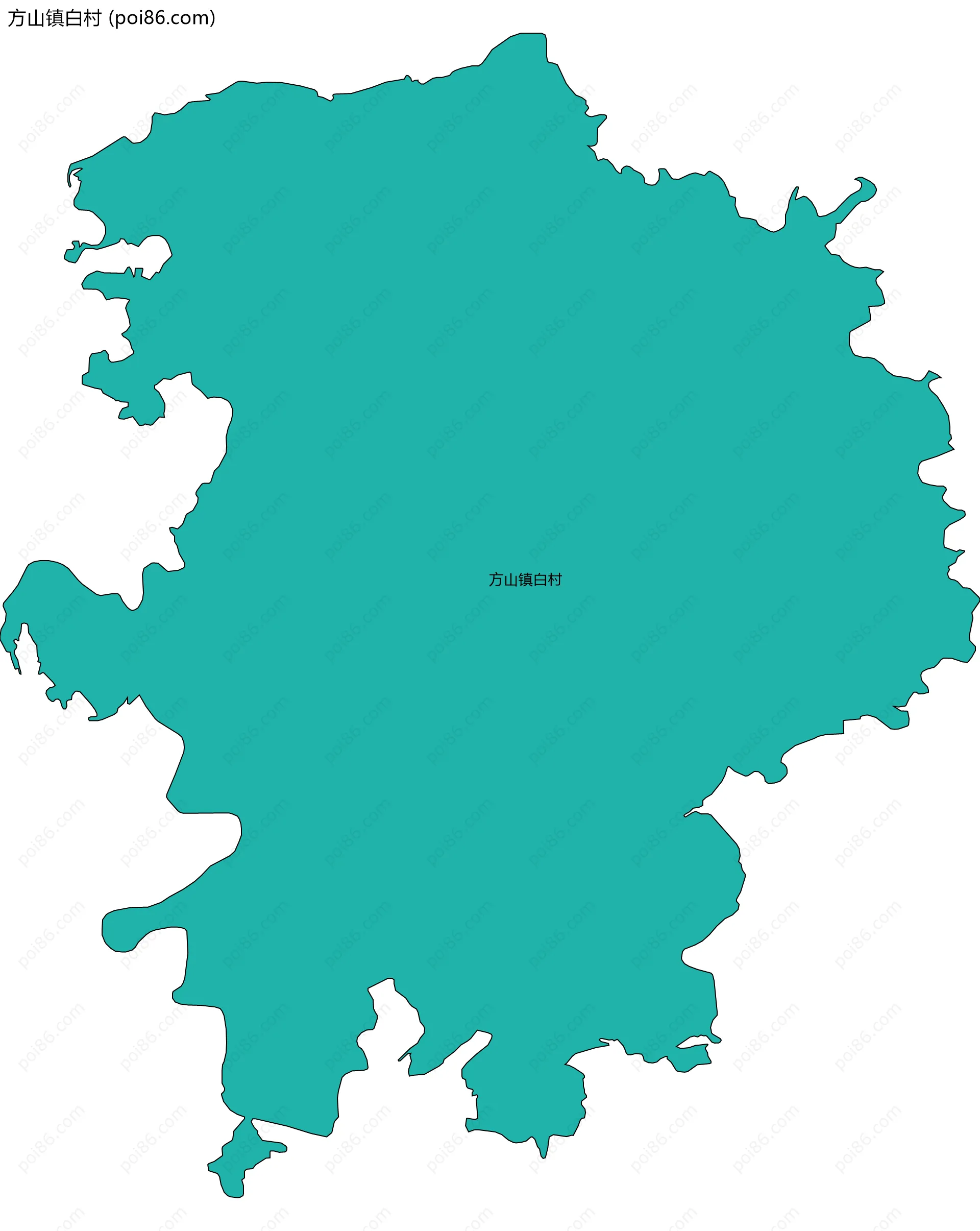 方山镇白村边界地图