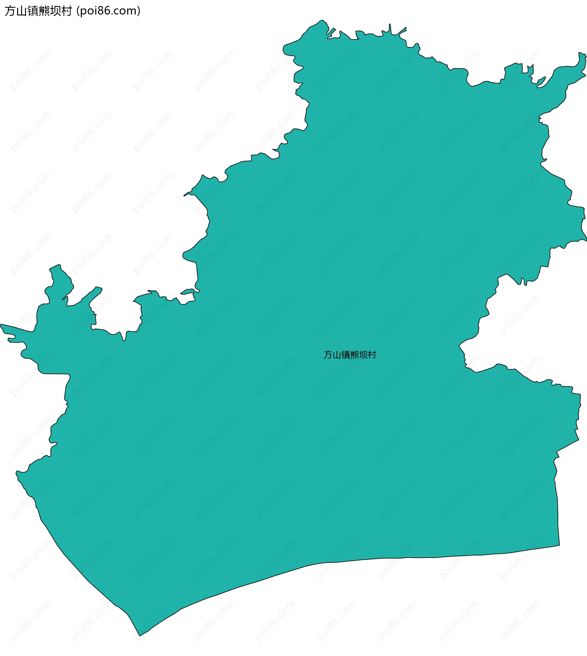 方山镇熊坝村边界地图