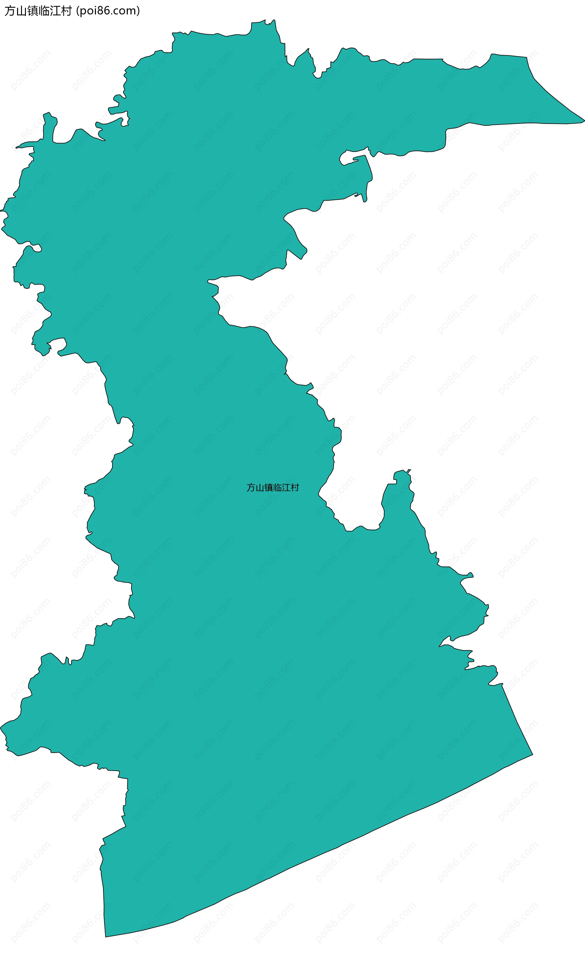 方山镇临江村边界地图