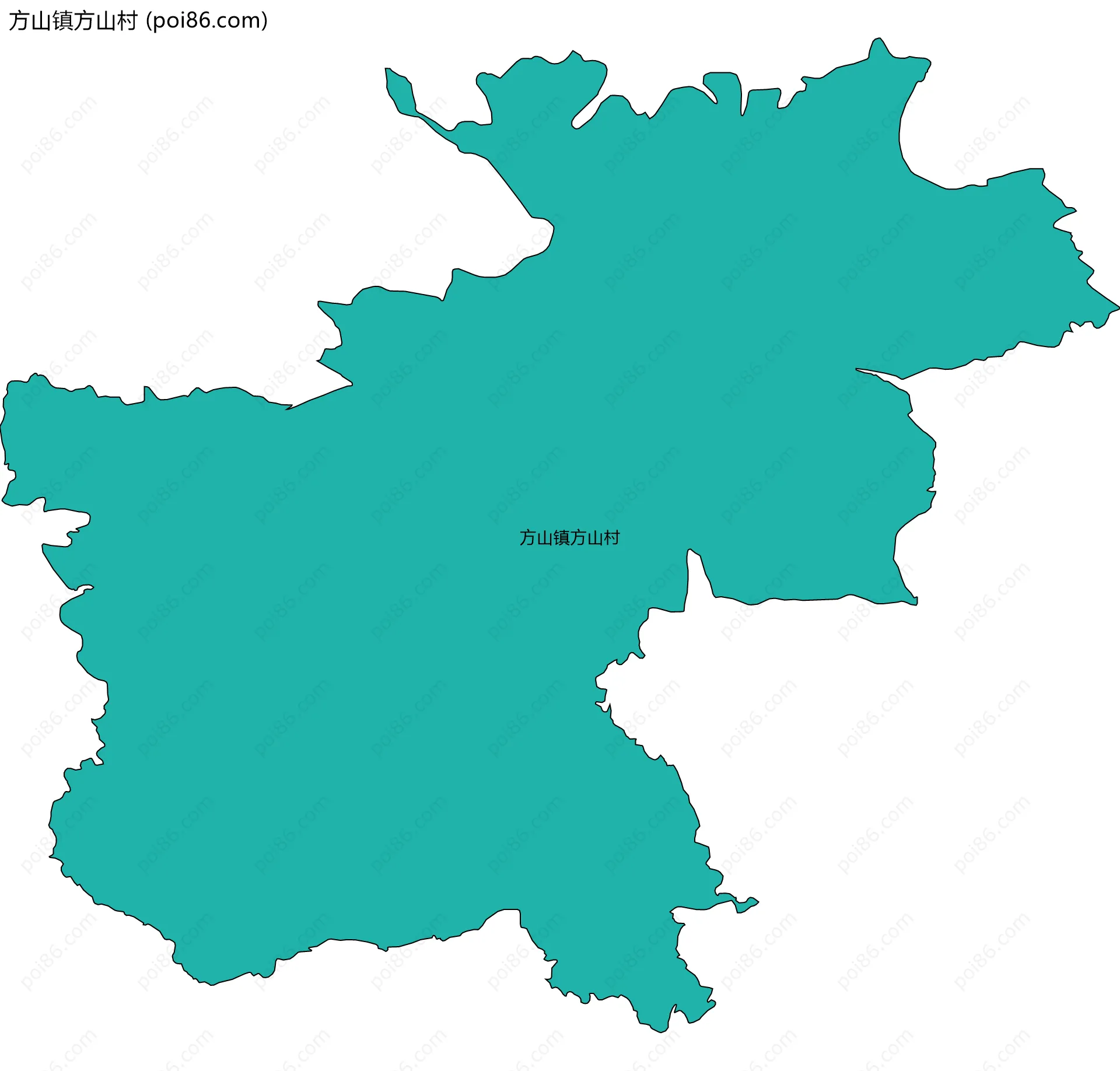 方山镇方山村边界地图