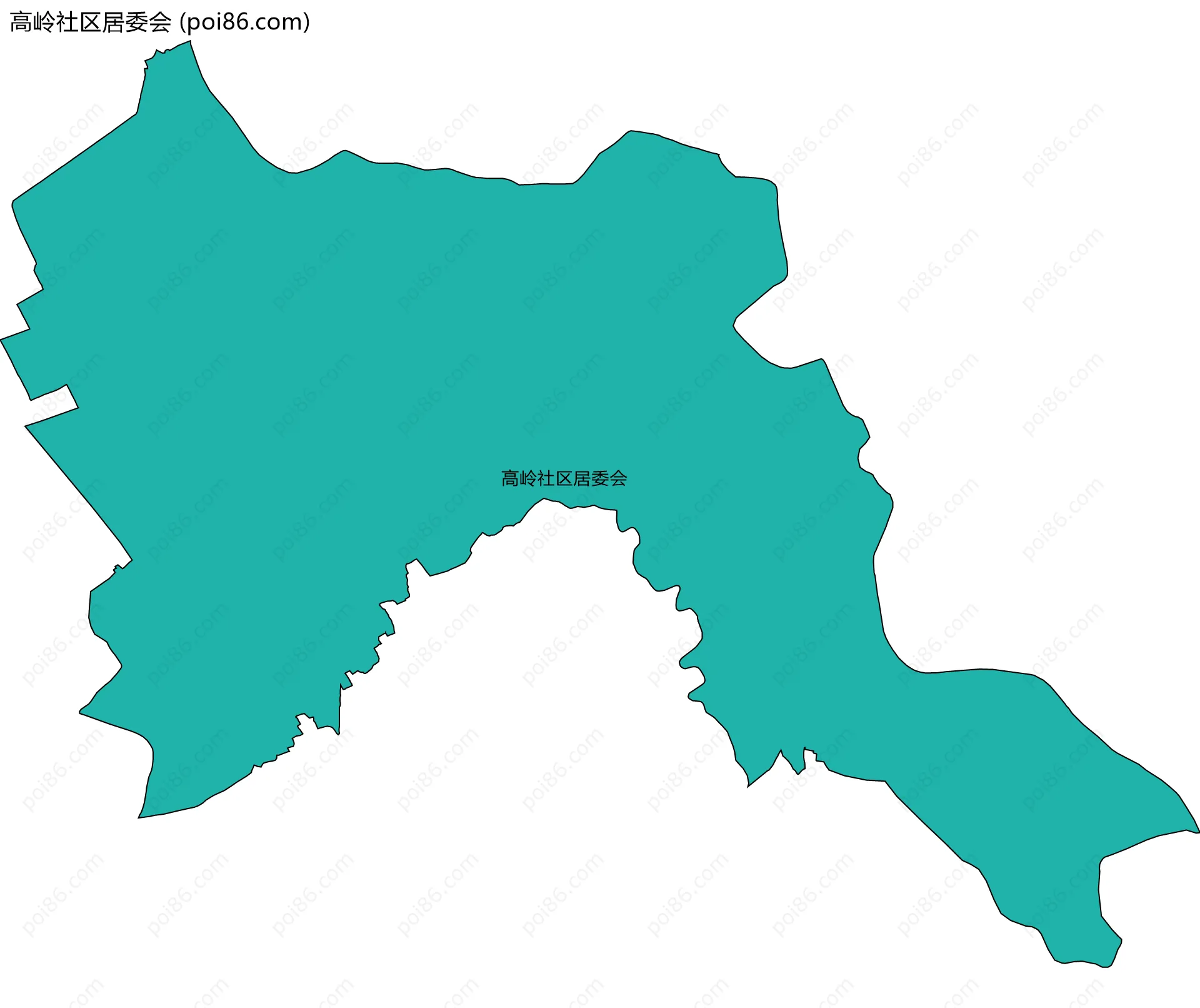 高岭社区居委会边界地图
