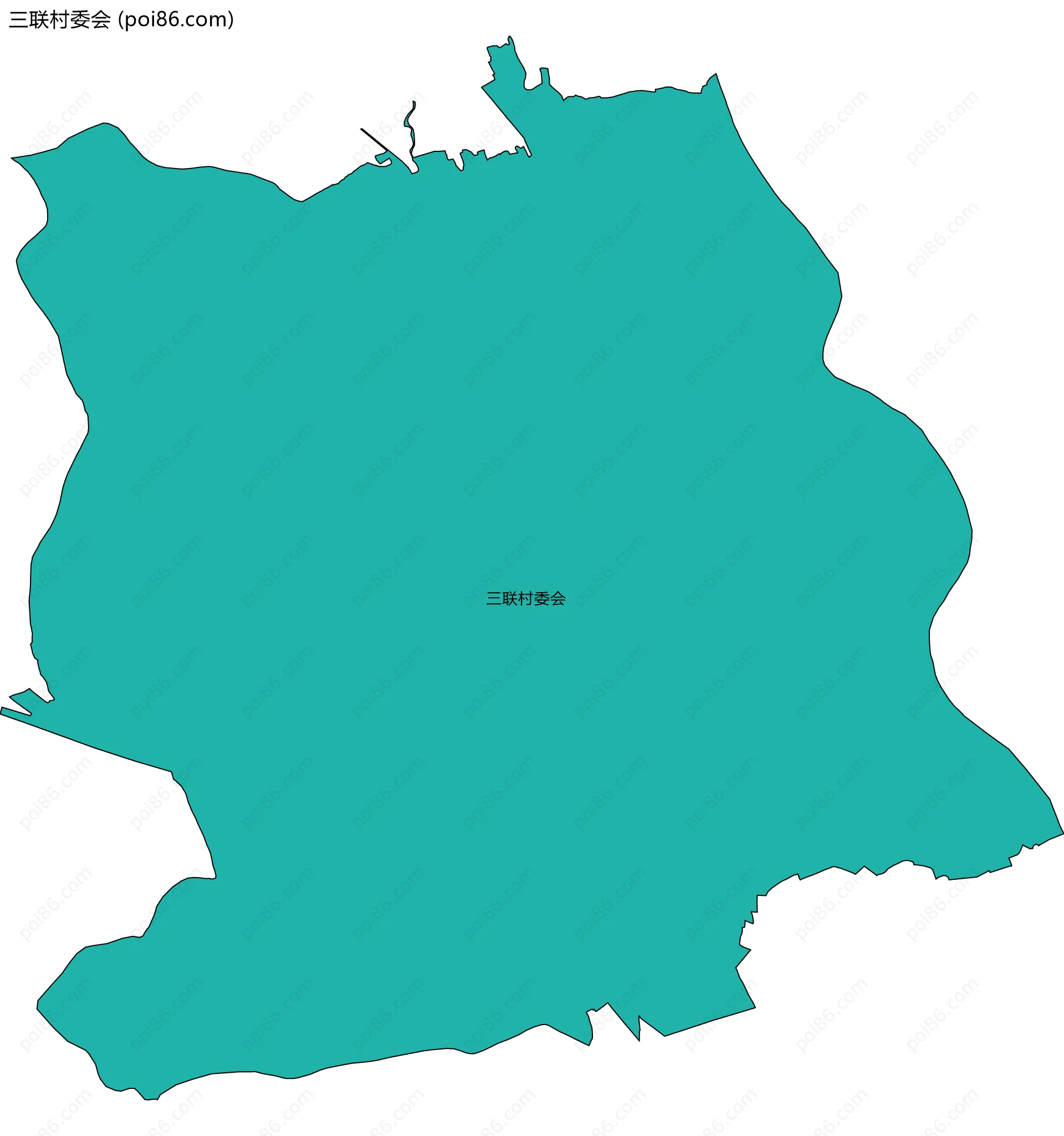 三联村委会边界地图