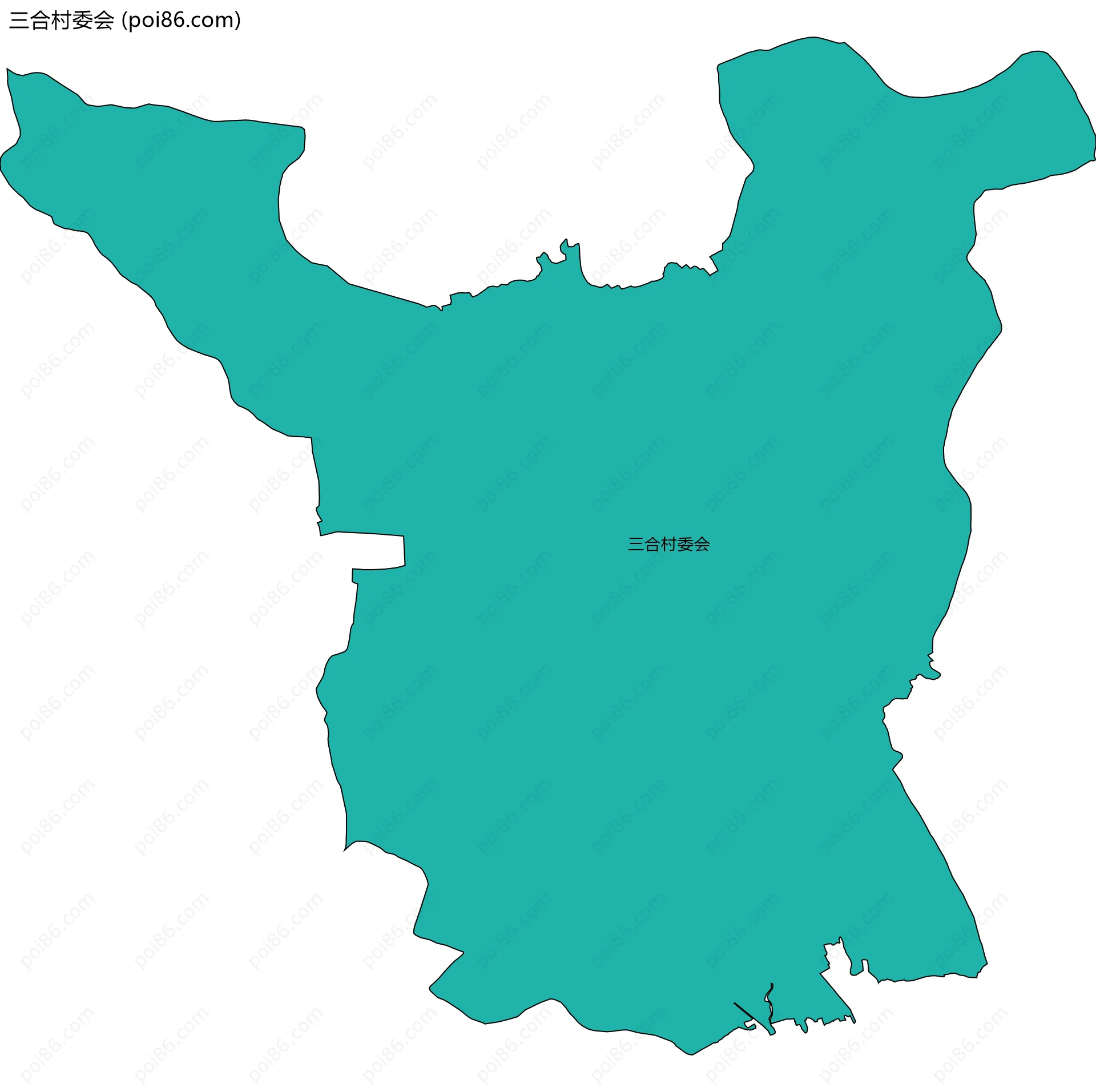 三合村委会边界地图
