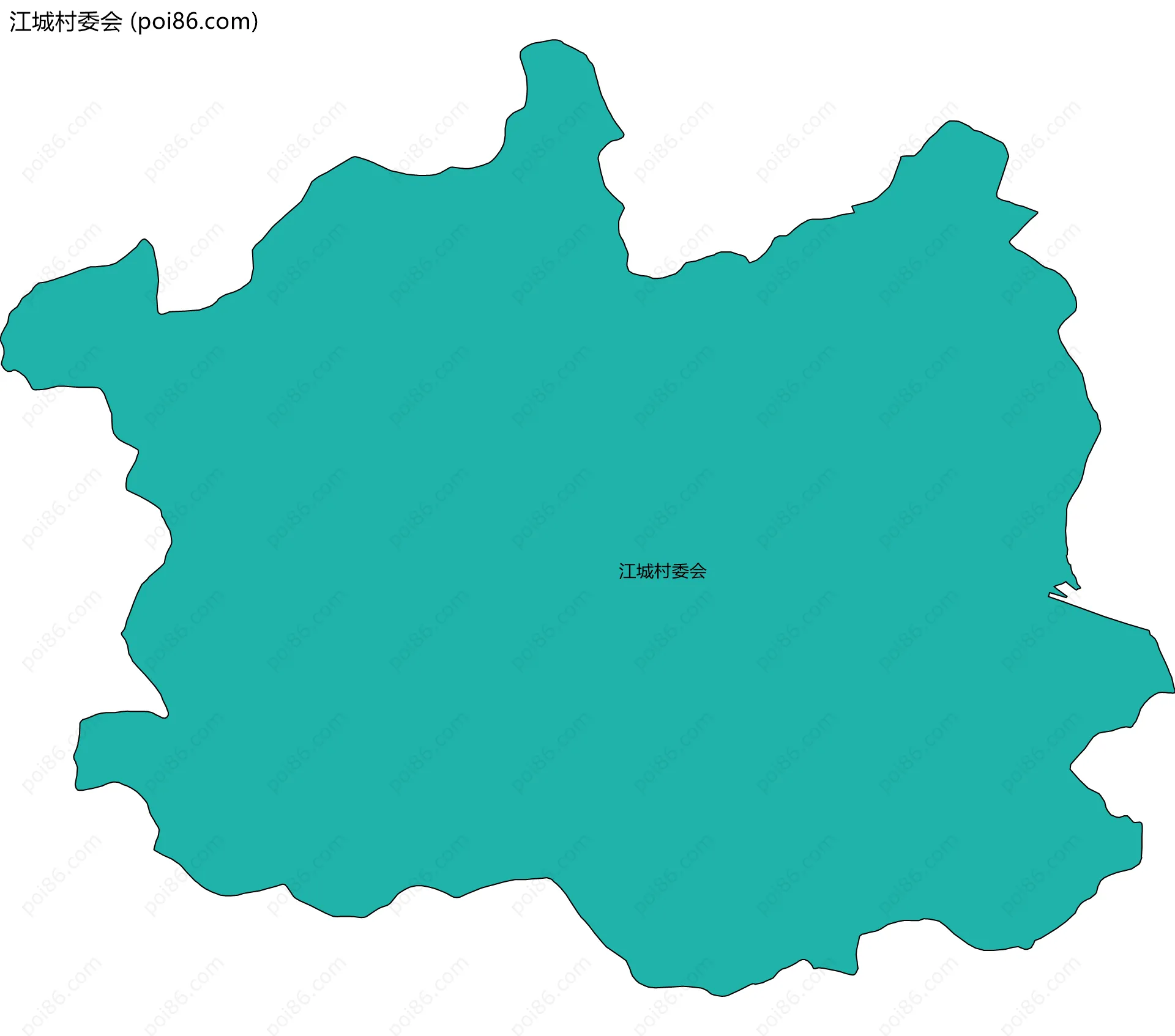 江城村委会边界地图