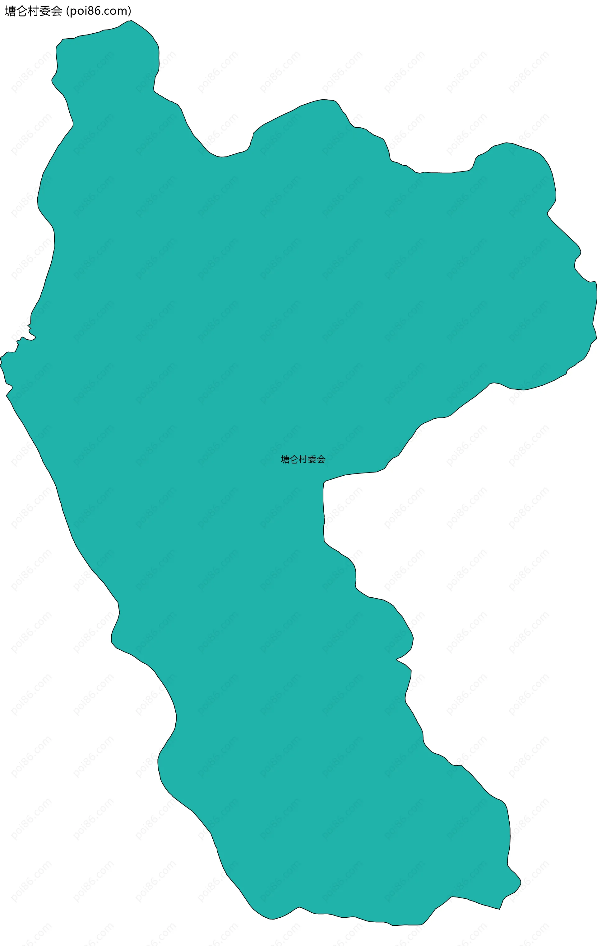 塘仑村委会边界地图