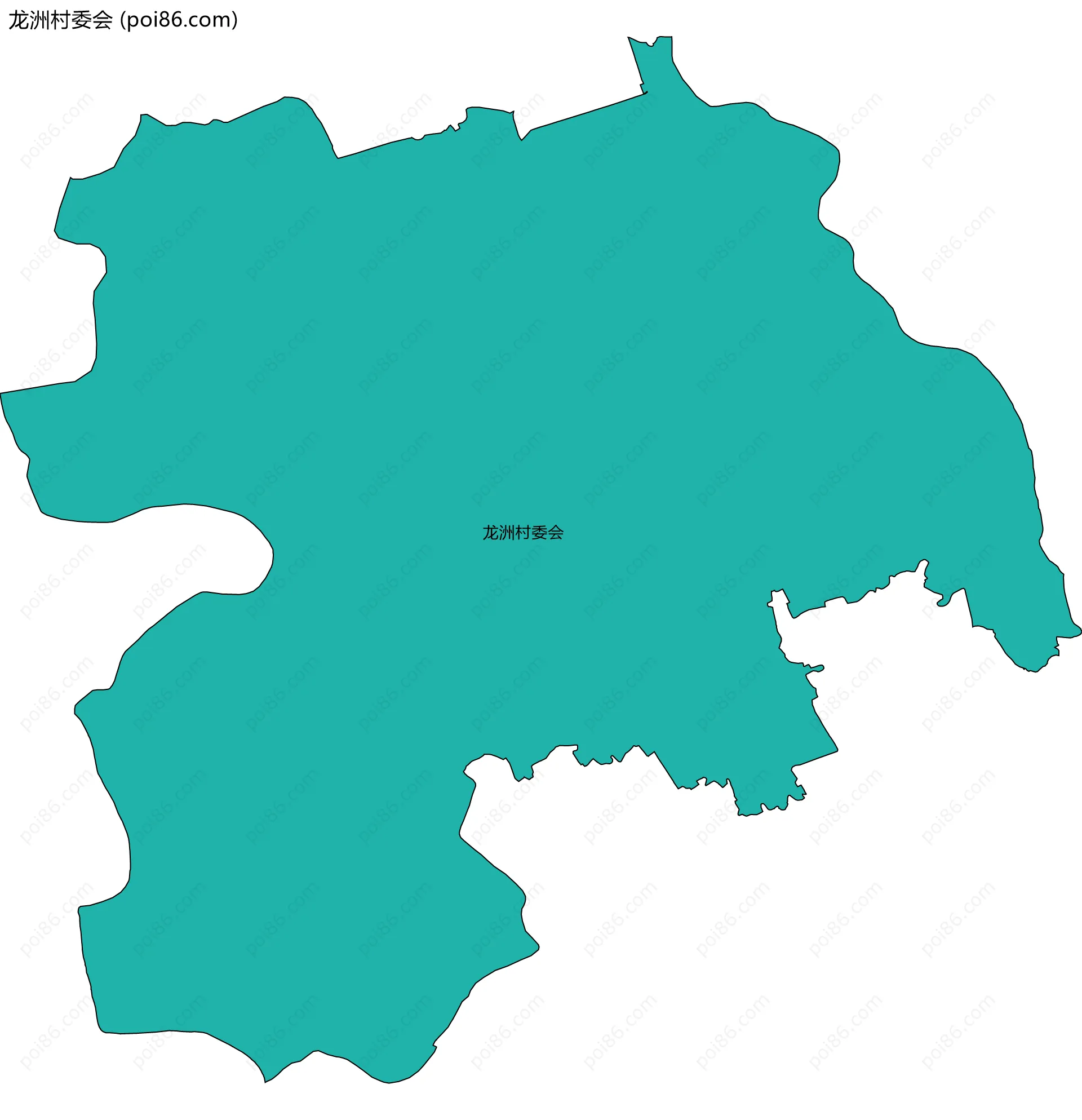 龙洲村委会边界地图