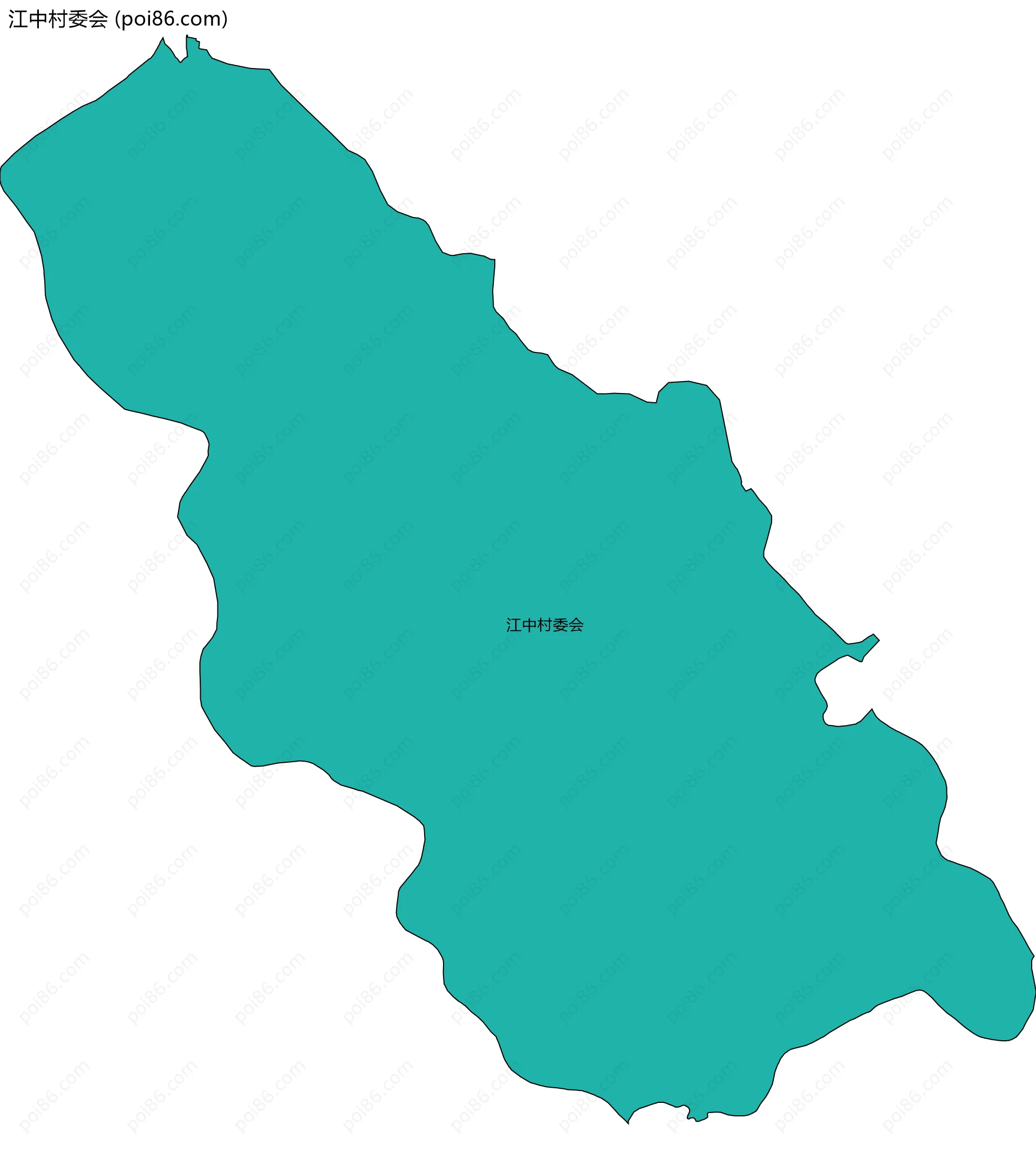 江中村委会边界地图