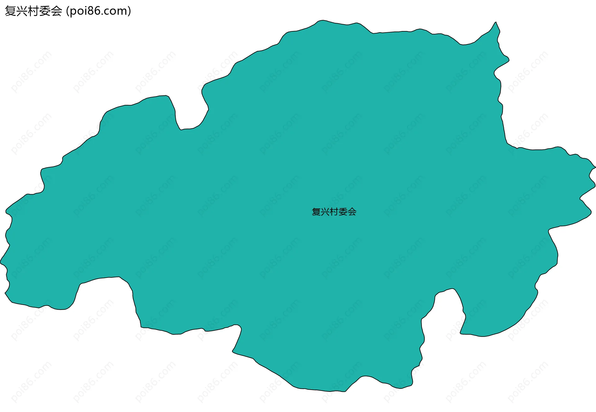 复兴村委会边界地图