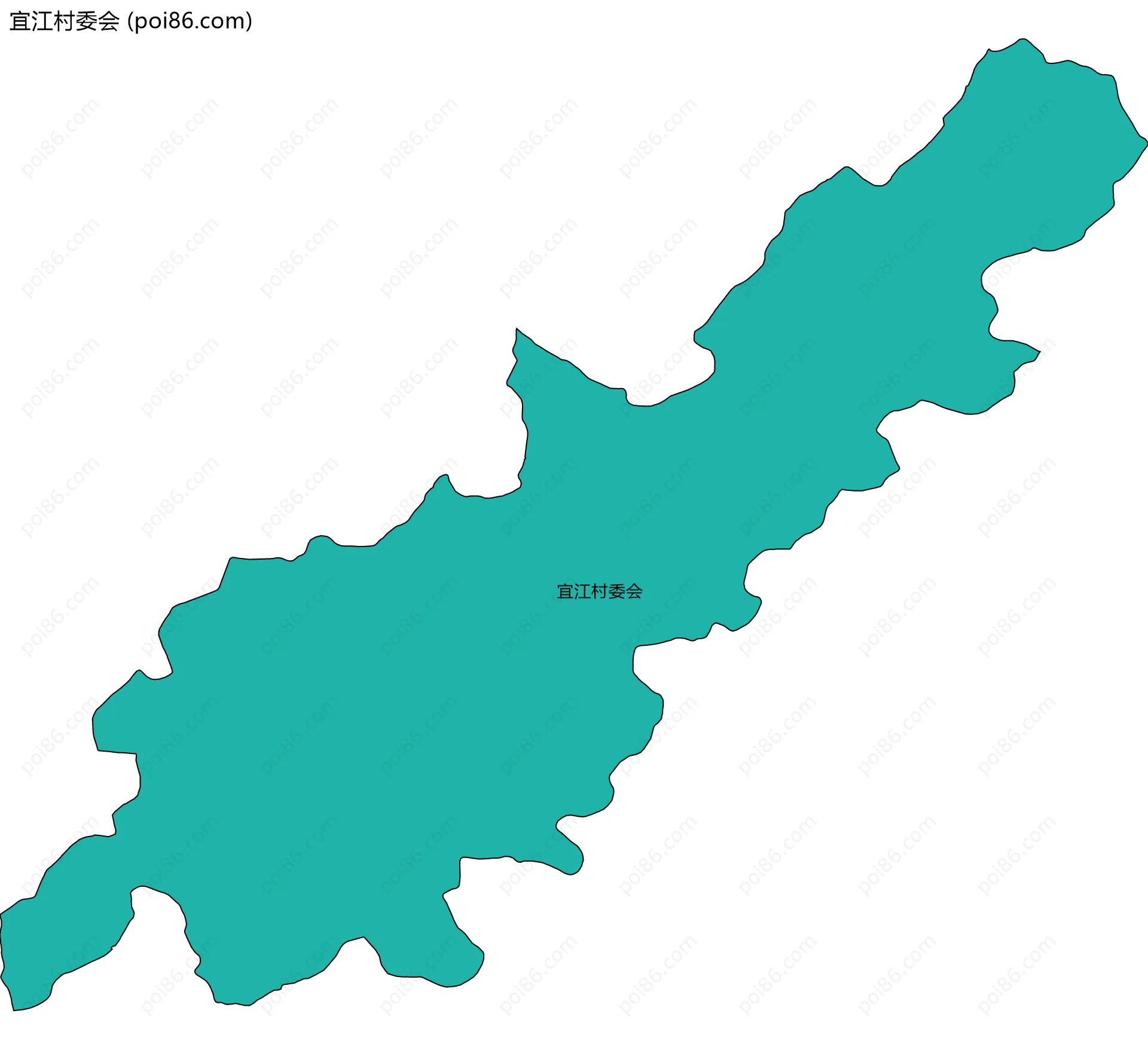 宜江村委会边界地图