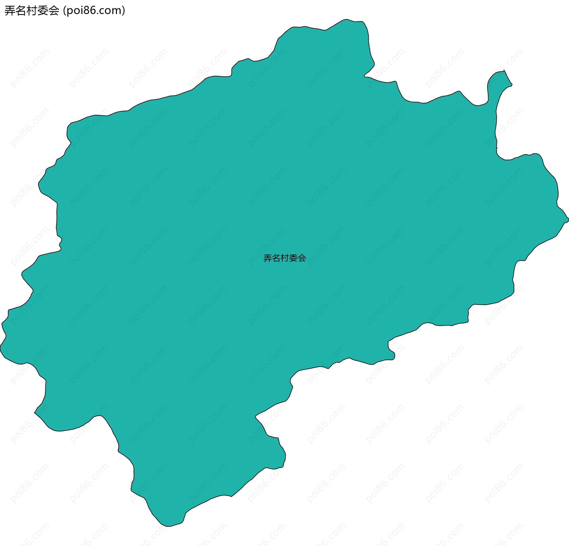 弄名村委会边界地图