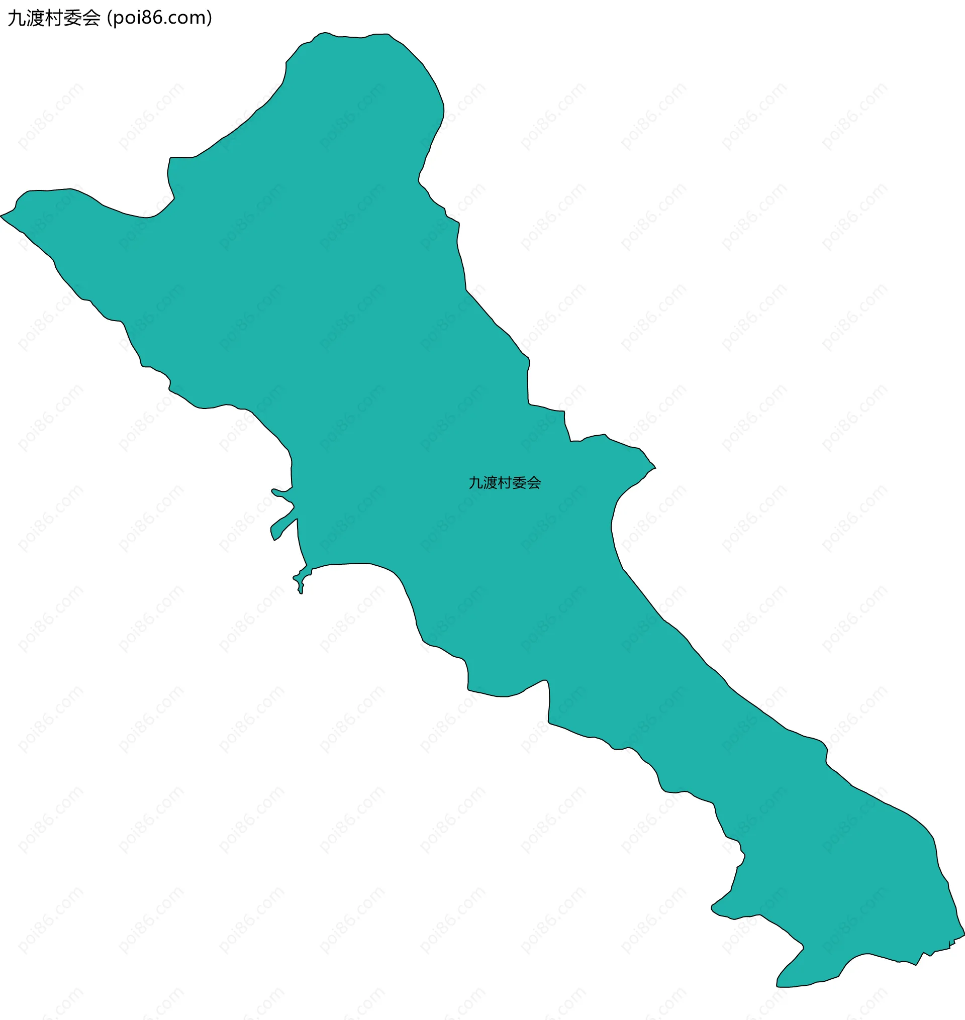 九渡村委会边界地图