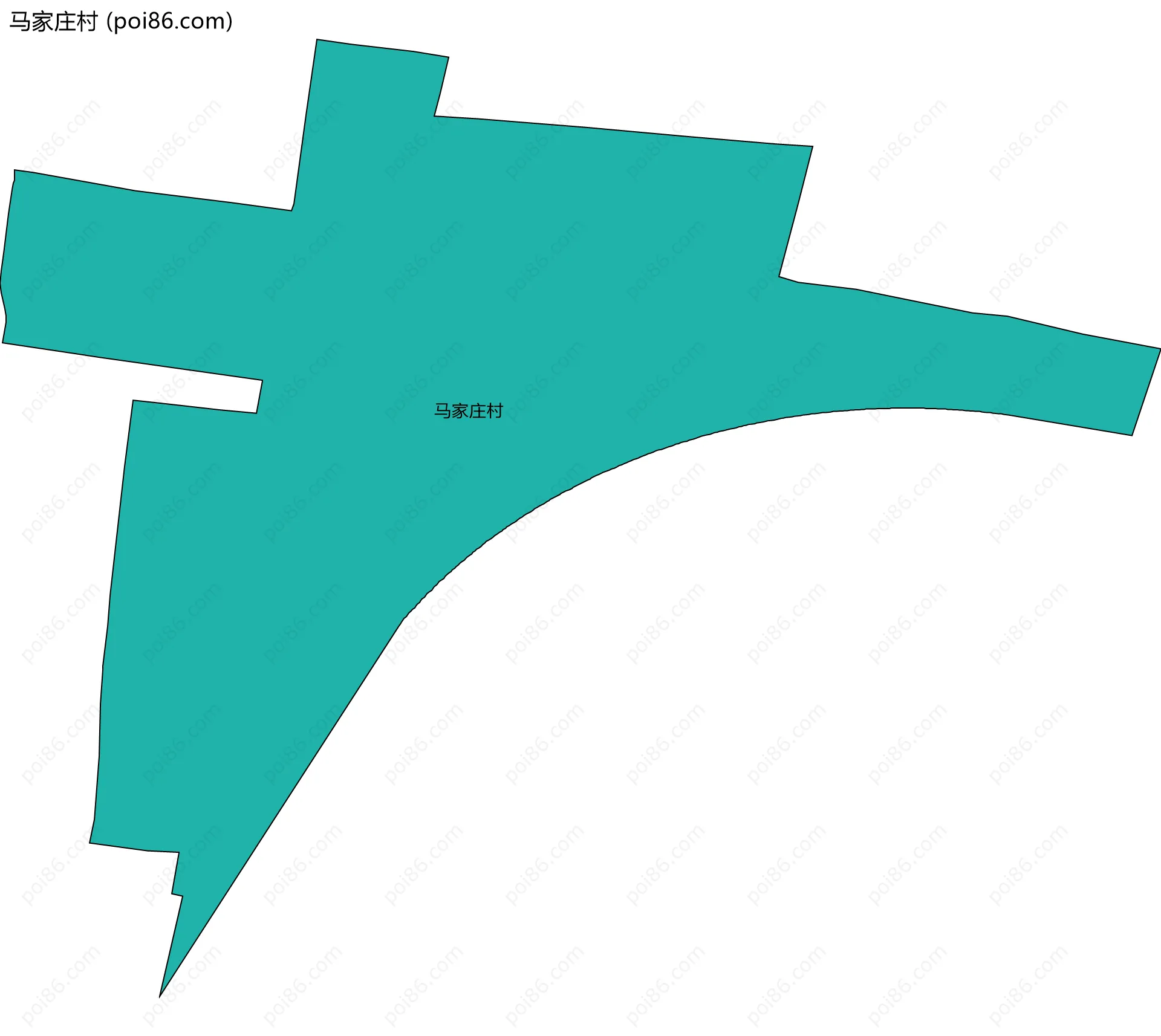 马家庄村边界地图