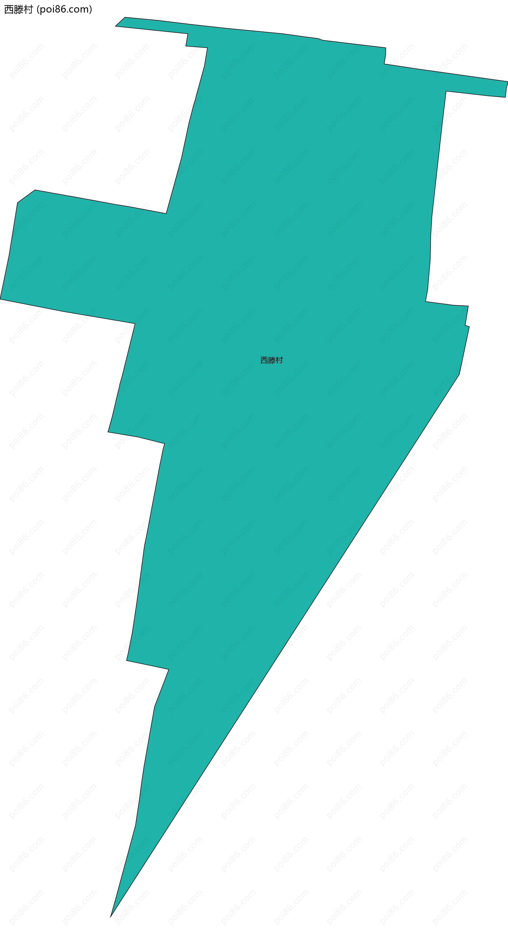 西滕村边界地图