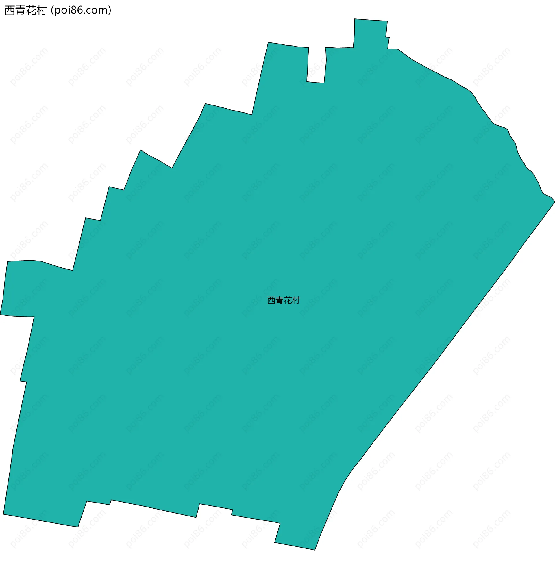 西青花村边界地图