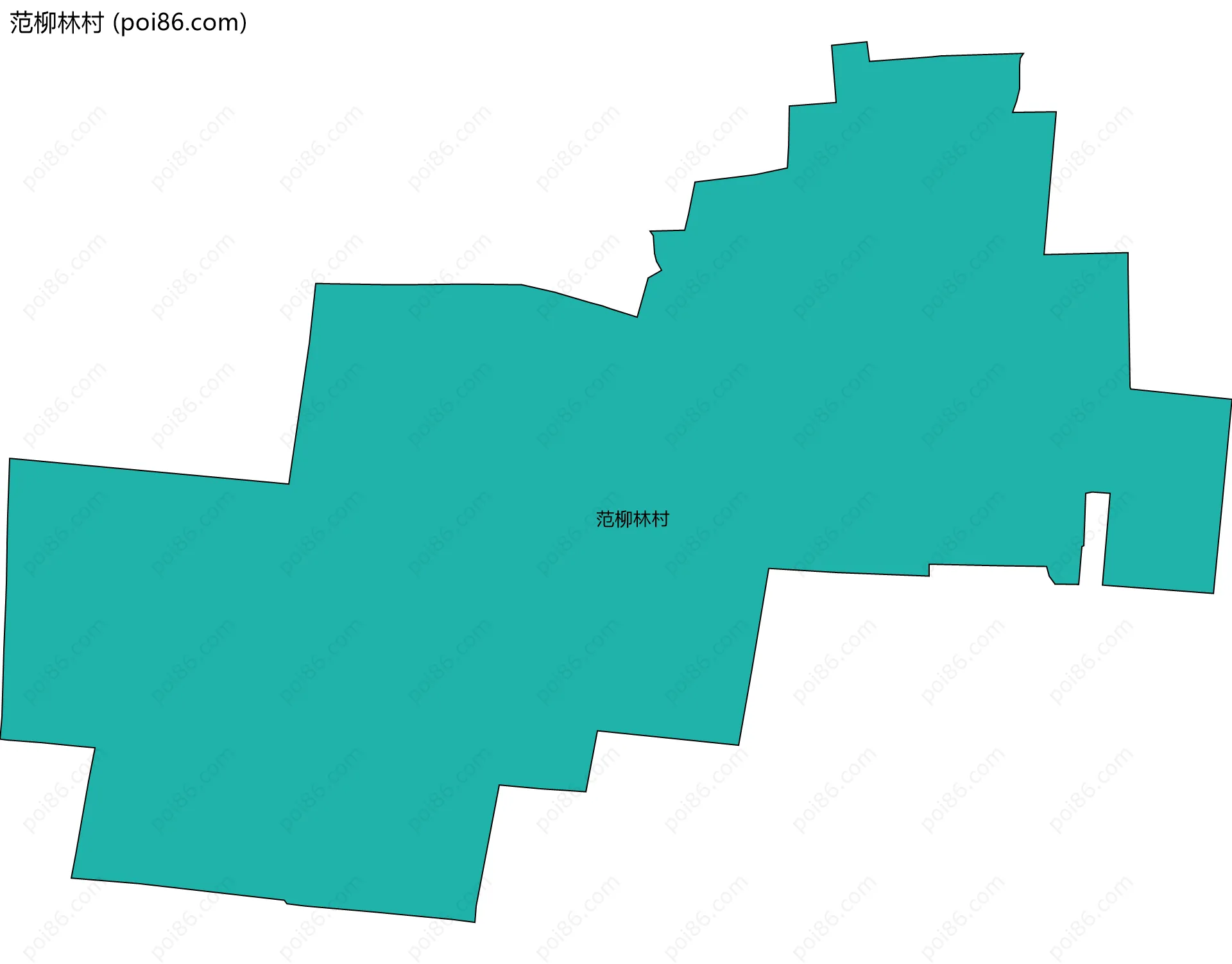 范柳林村边界地图