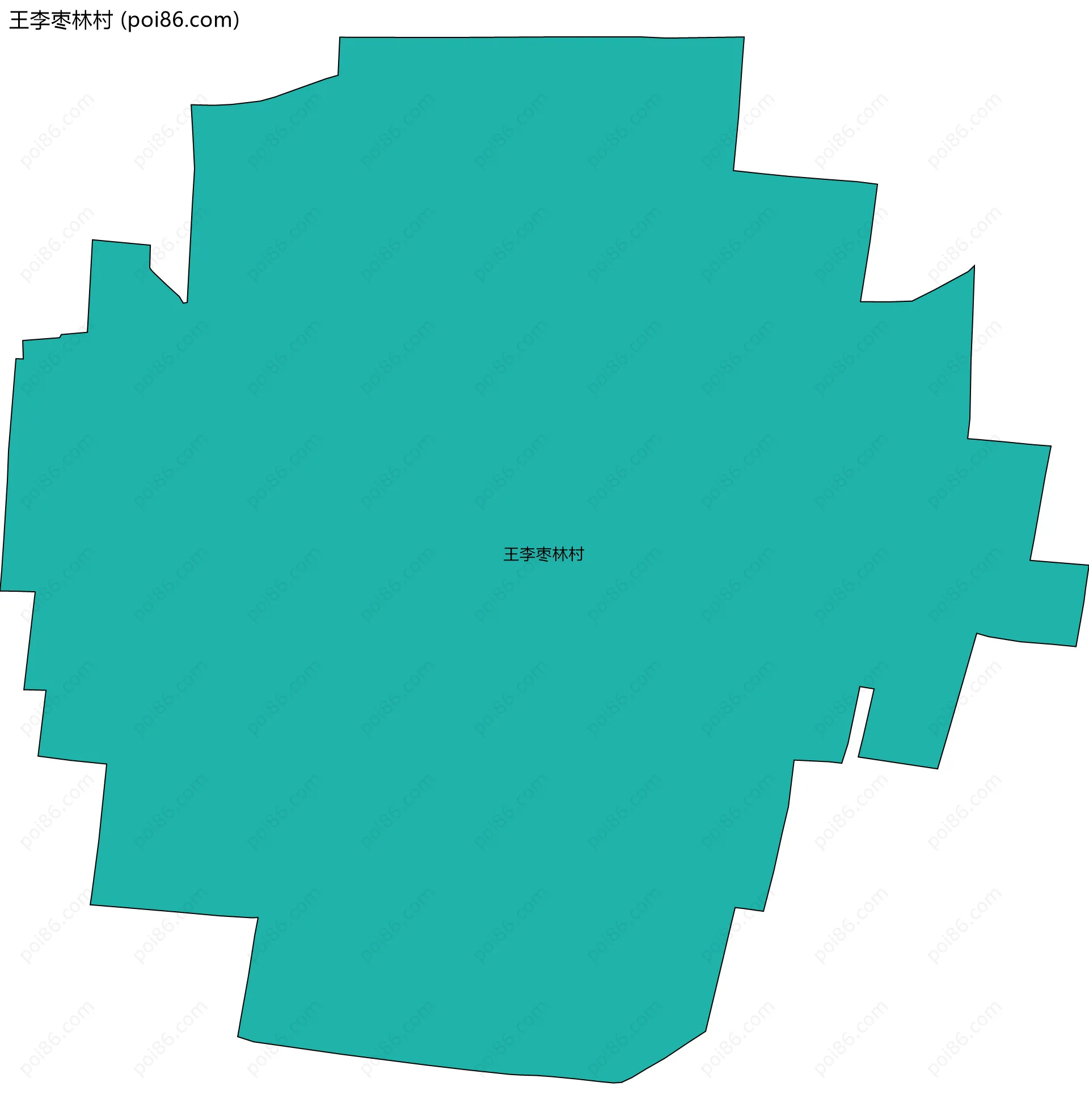 王李枣林村边界地图