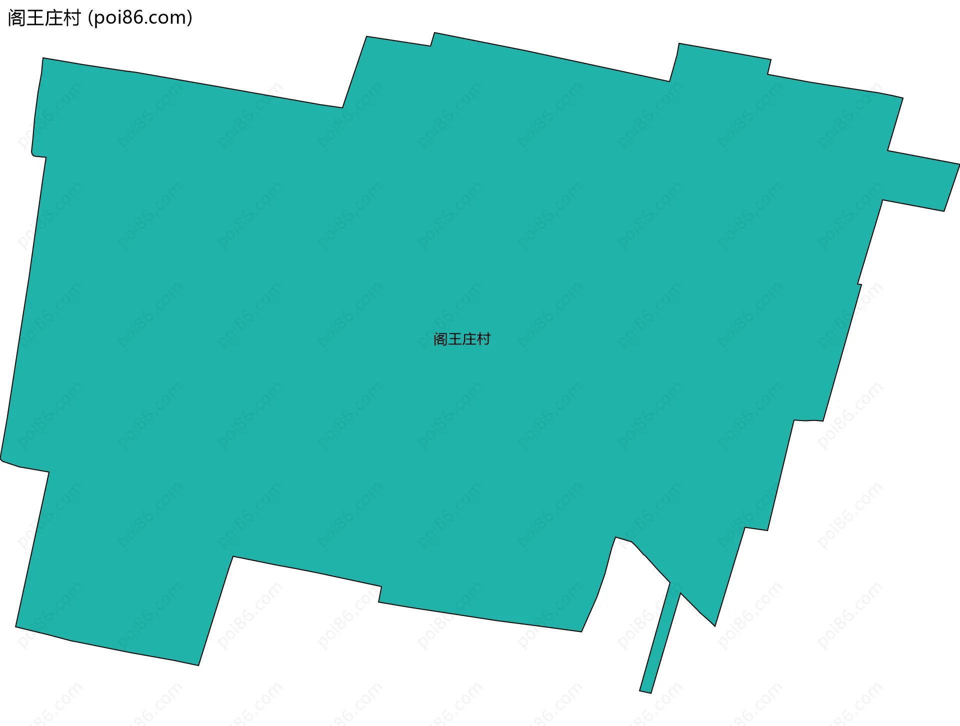 阁王庄村边界地图