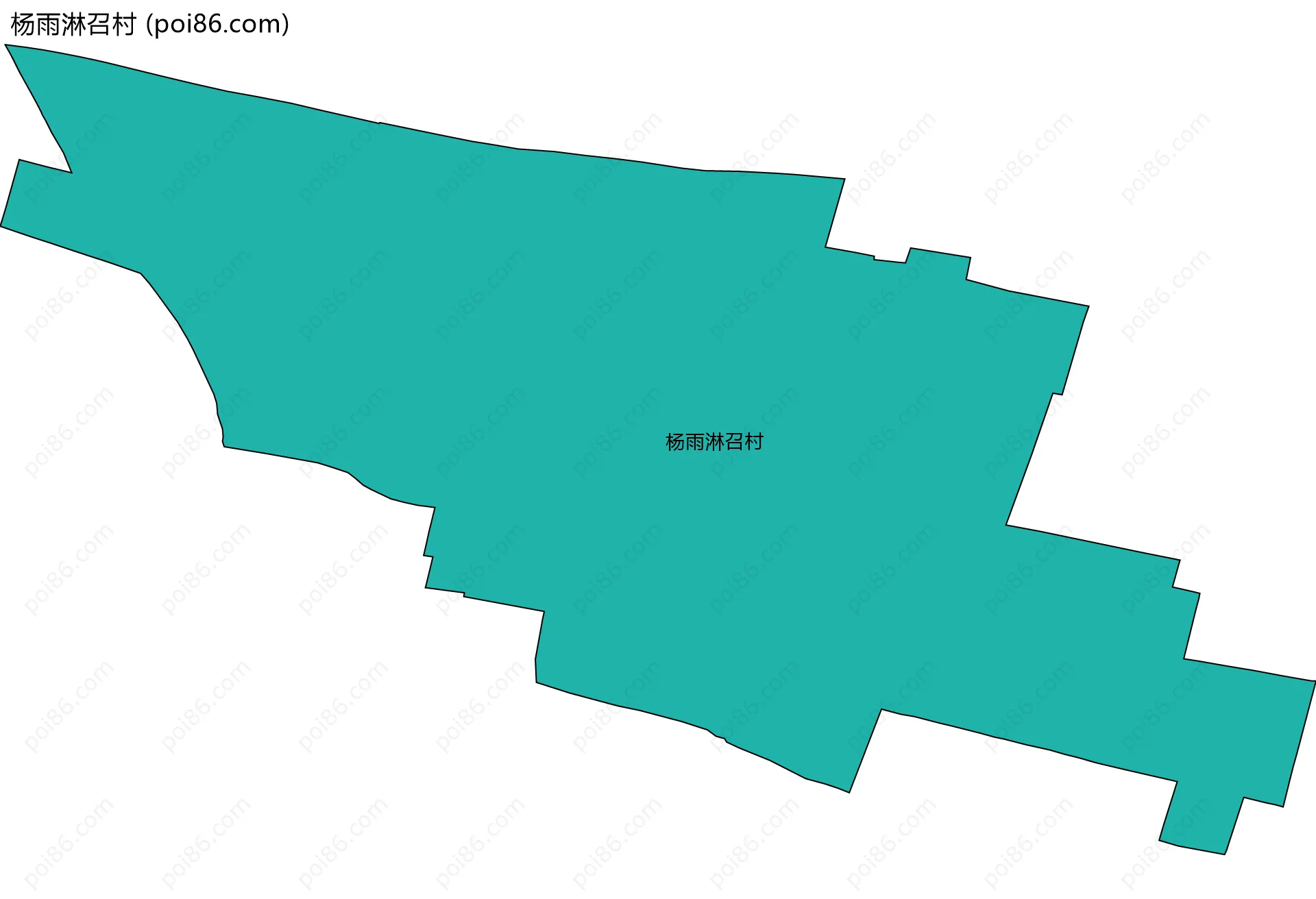 杨雨淋召村边界地图
