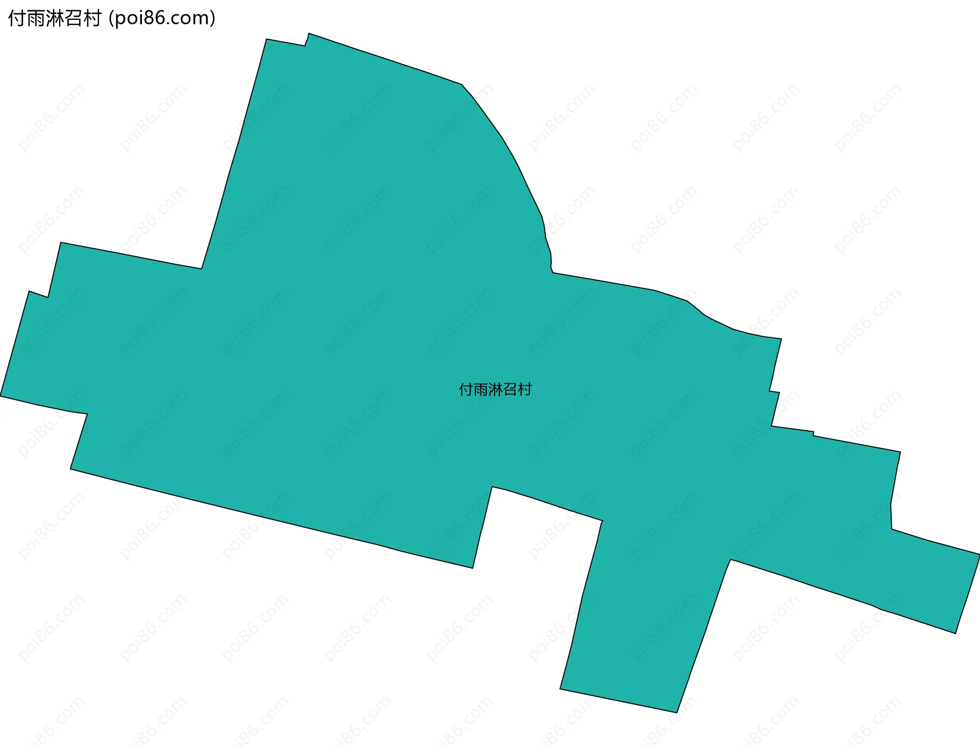 付雨淋召村边界地图