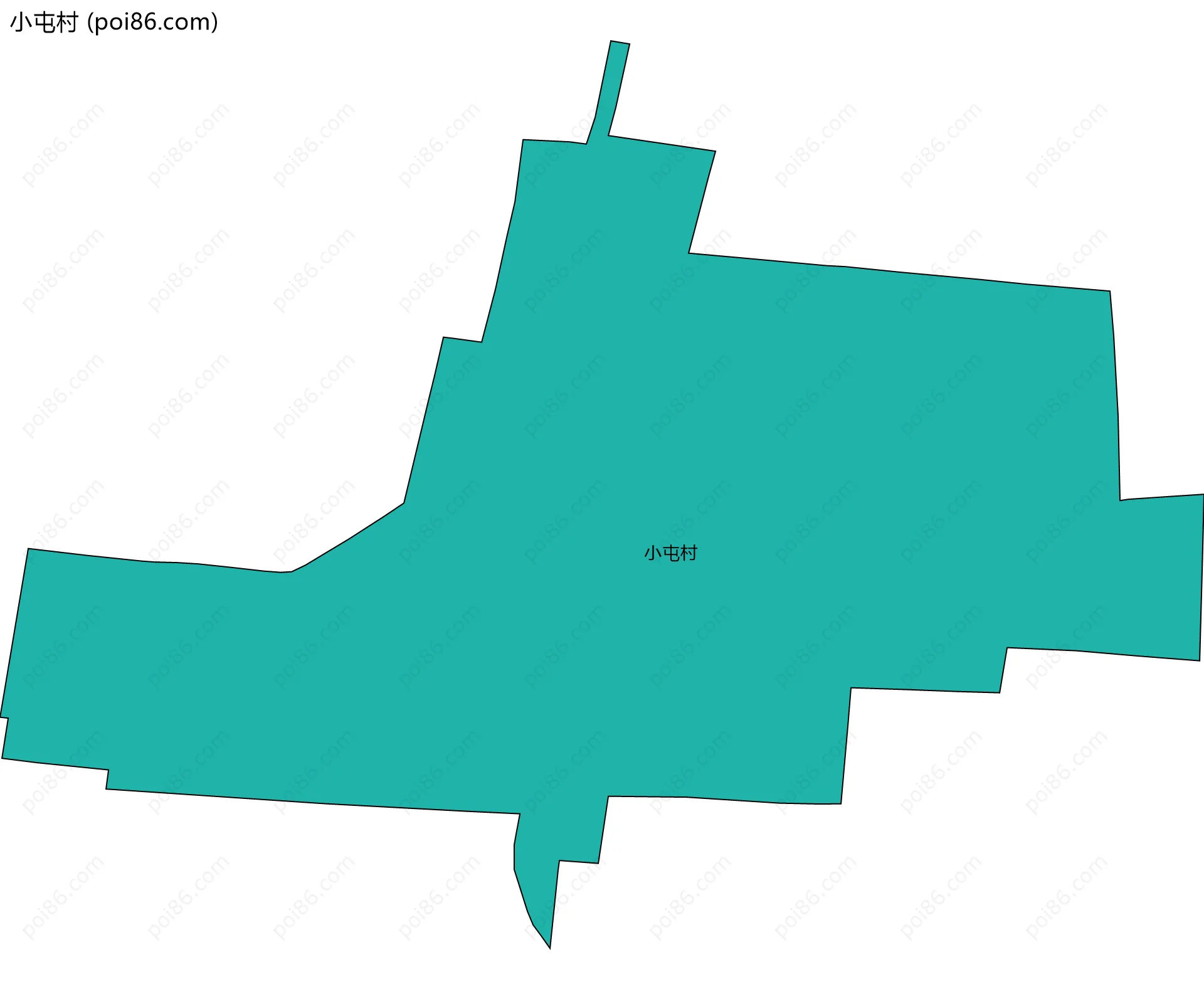 小屯村边界地图
