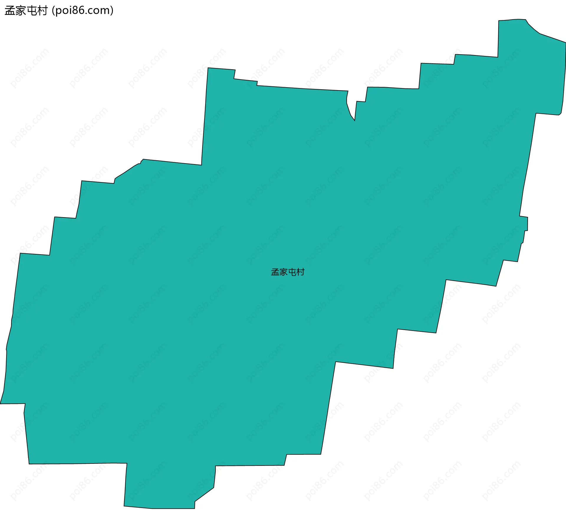 孟家屯村边界地图