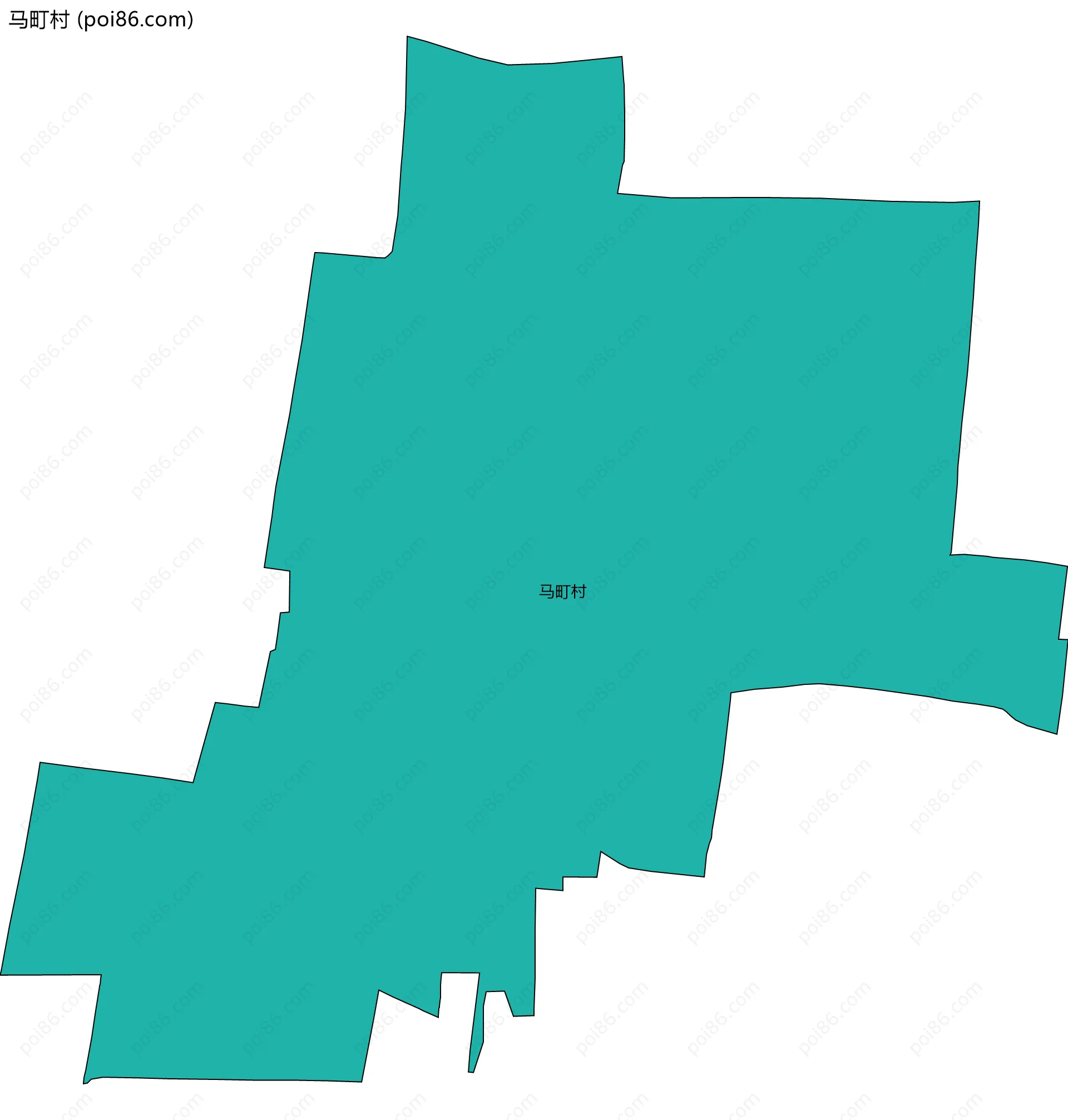 马町村边界地图