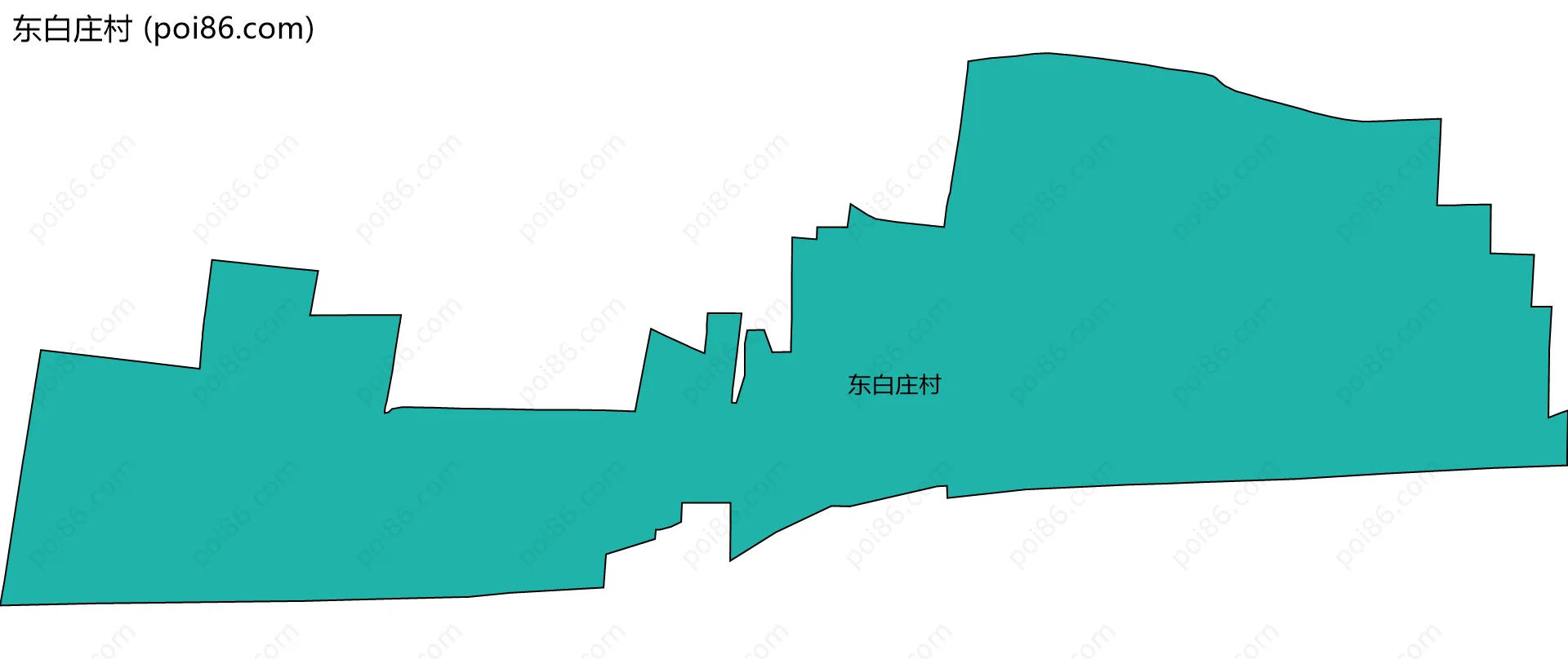 东白庄村边界地图