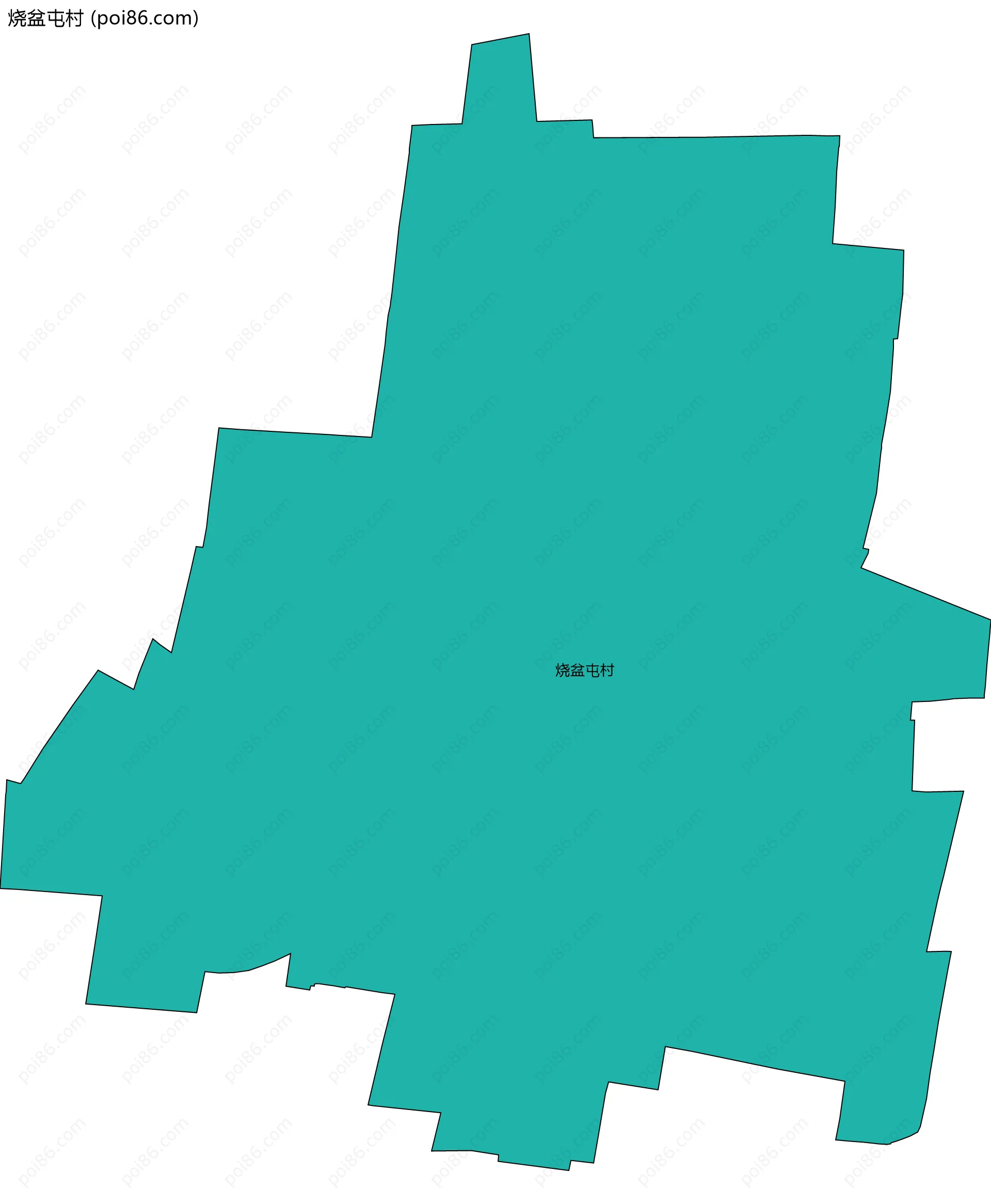 烧盆屯村边界地图