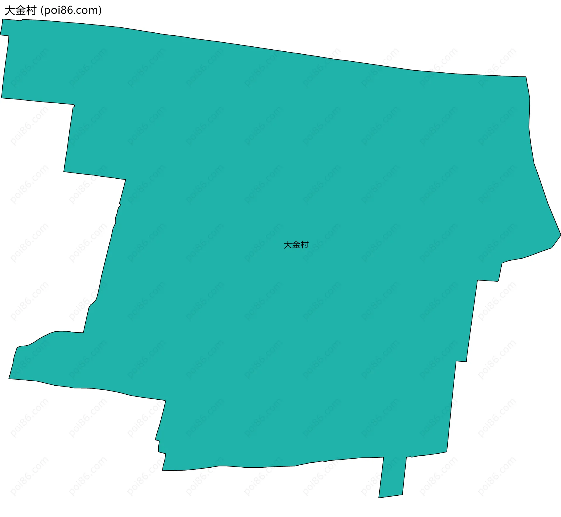 大金村边界地图