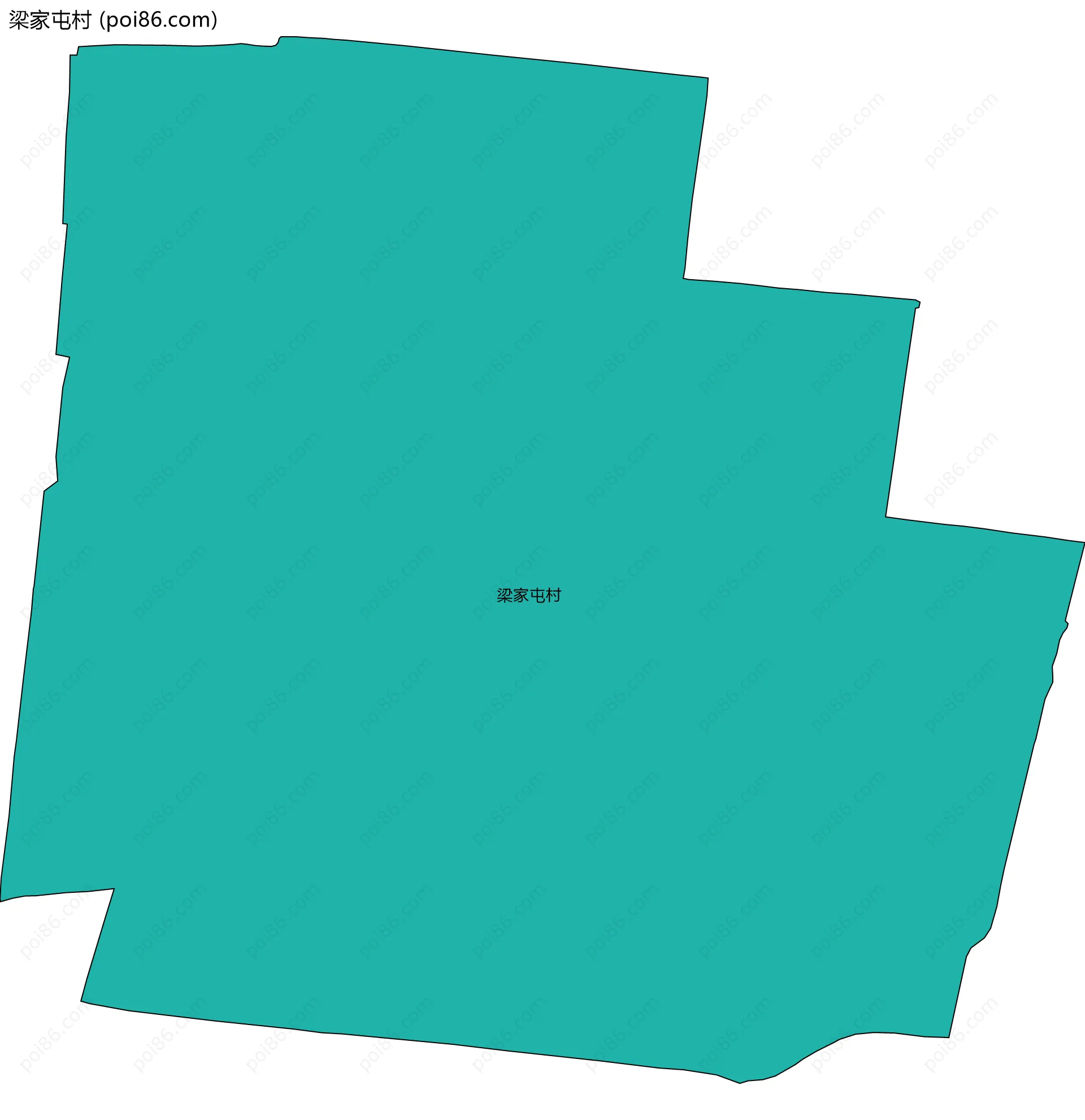 梁家屯村边界地图