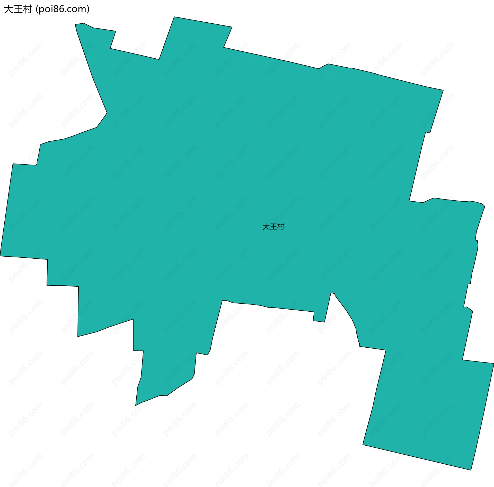 大王村边界地图
