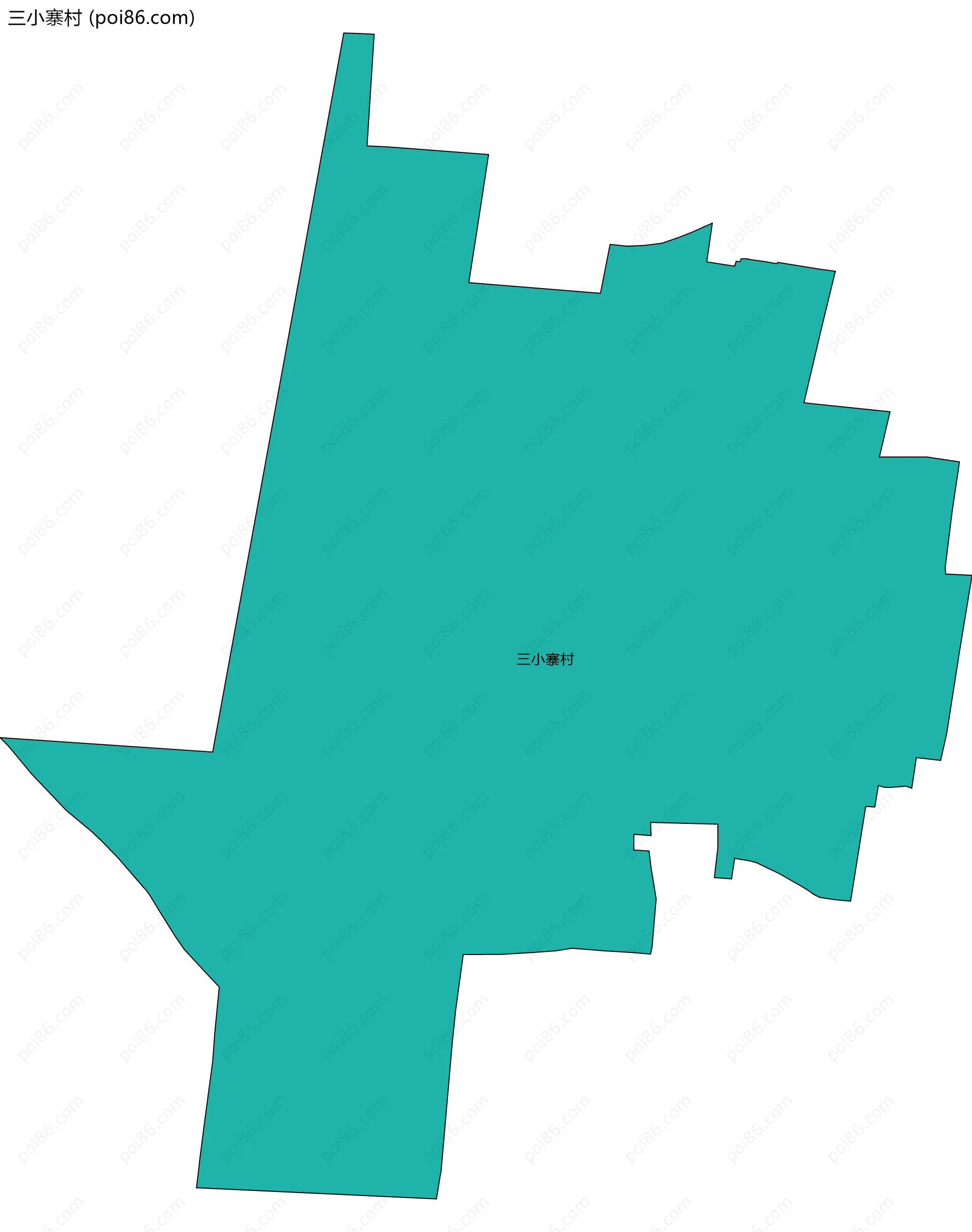 三小寨村边界地图